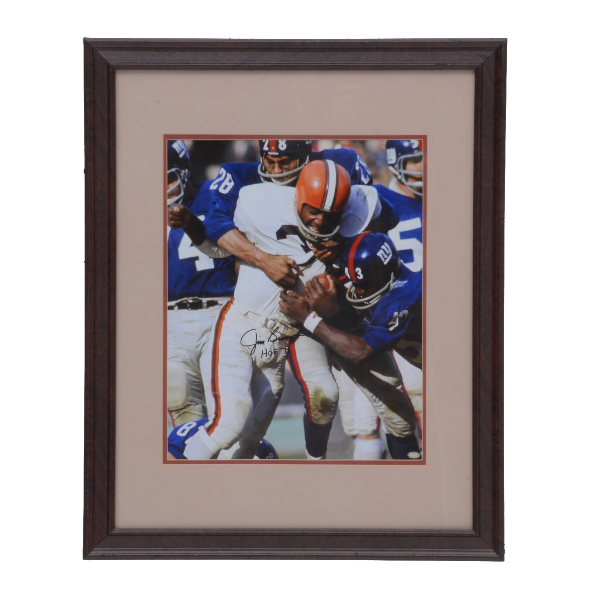 Jim Brown Signed Action Picture  COA