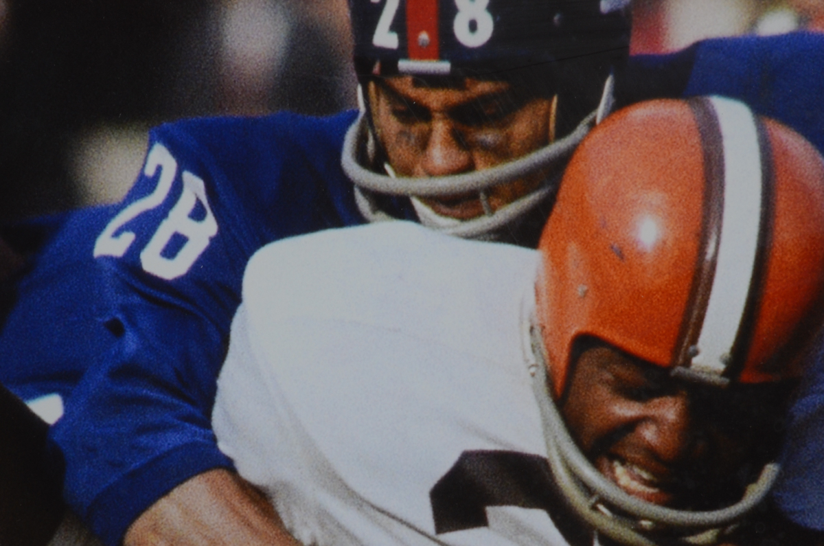 Jim Brown Signed Action Picture  COA