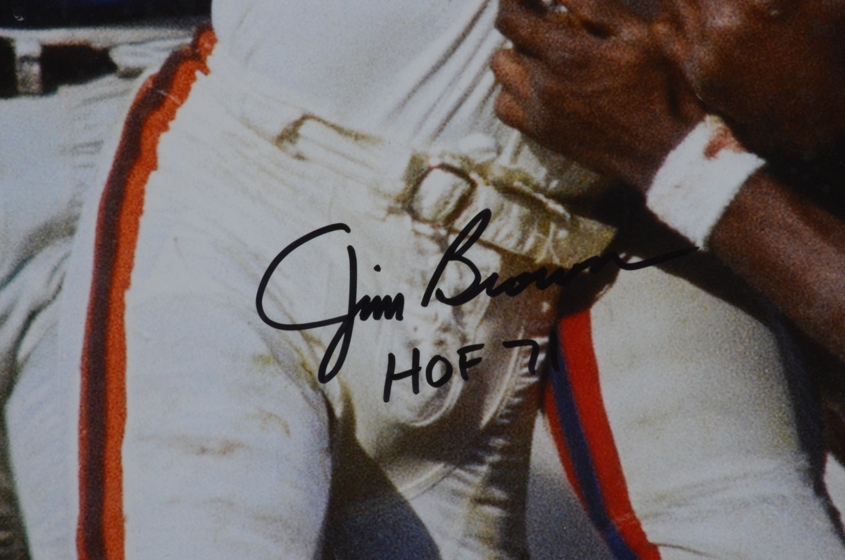 Jim Brown Signed Action Picture  COA