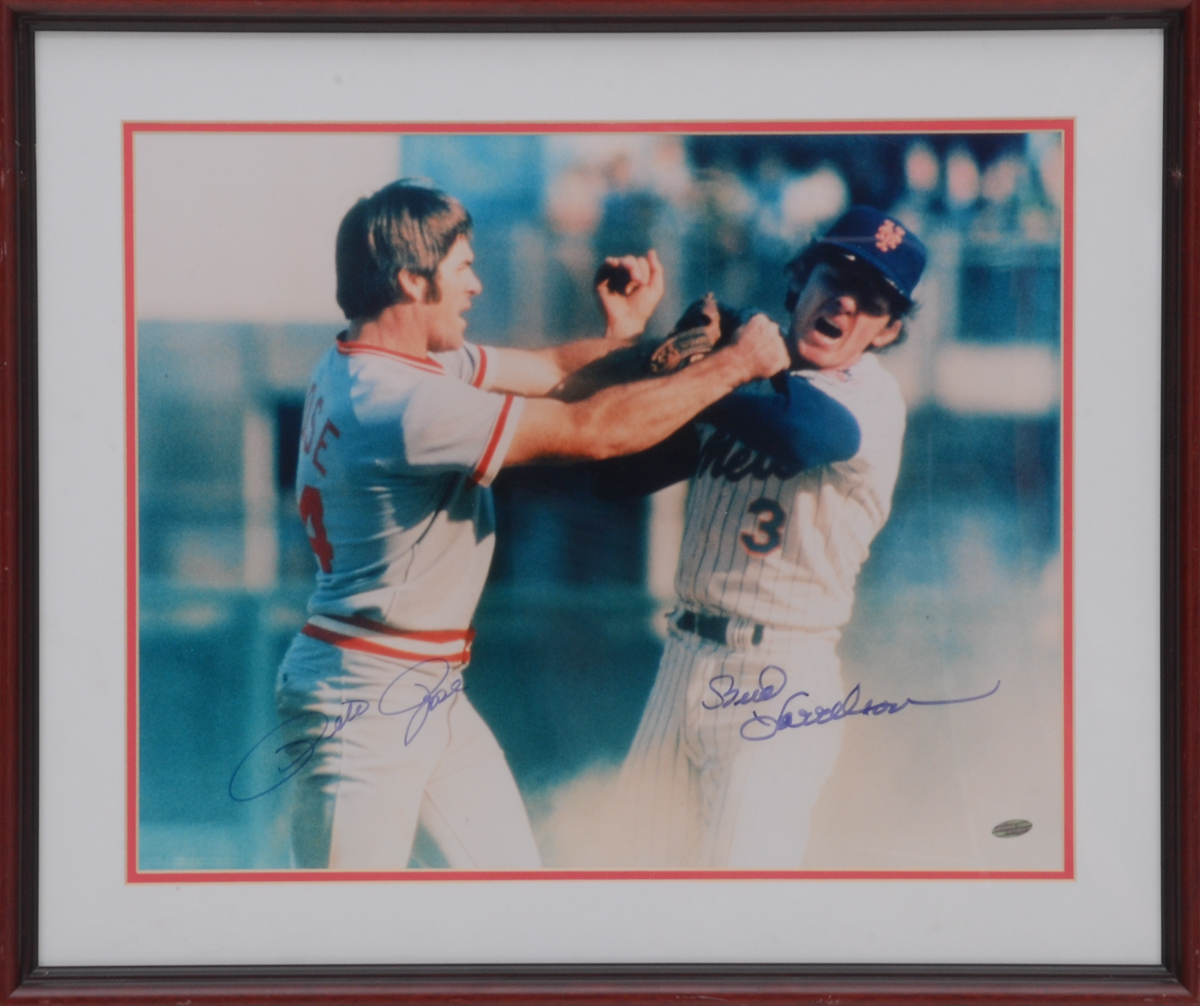 Rose and Harrelson Signed Display COA