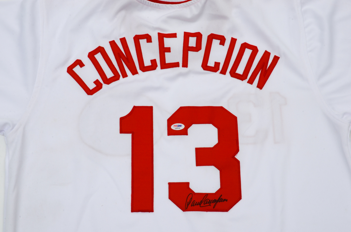 Dave Concepcion Signed Jersey  COA