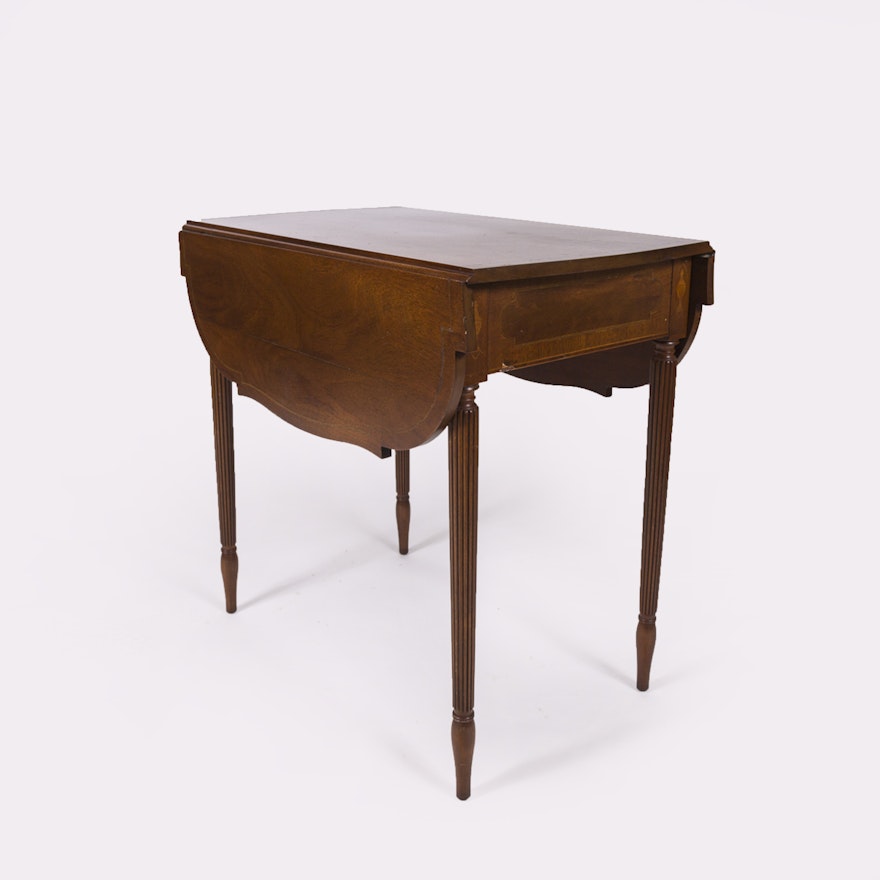 Hepplewhite Style Walnut Occasional Table with Marquetry