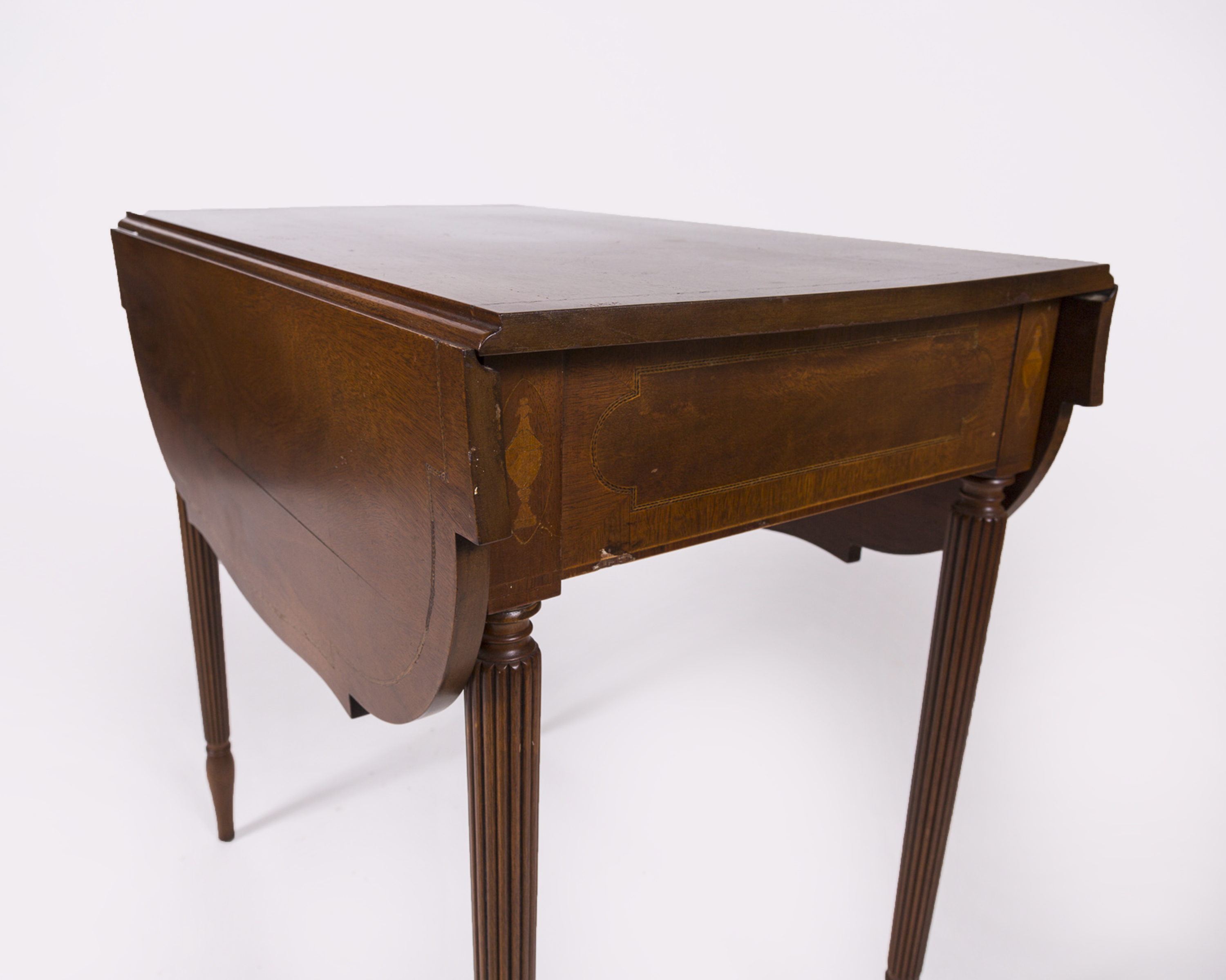 Hepplewhite Style Walnut Occasional Table with Marquetry