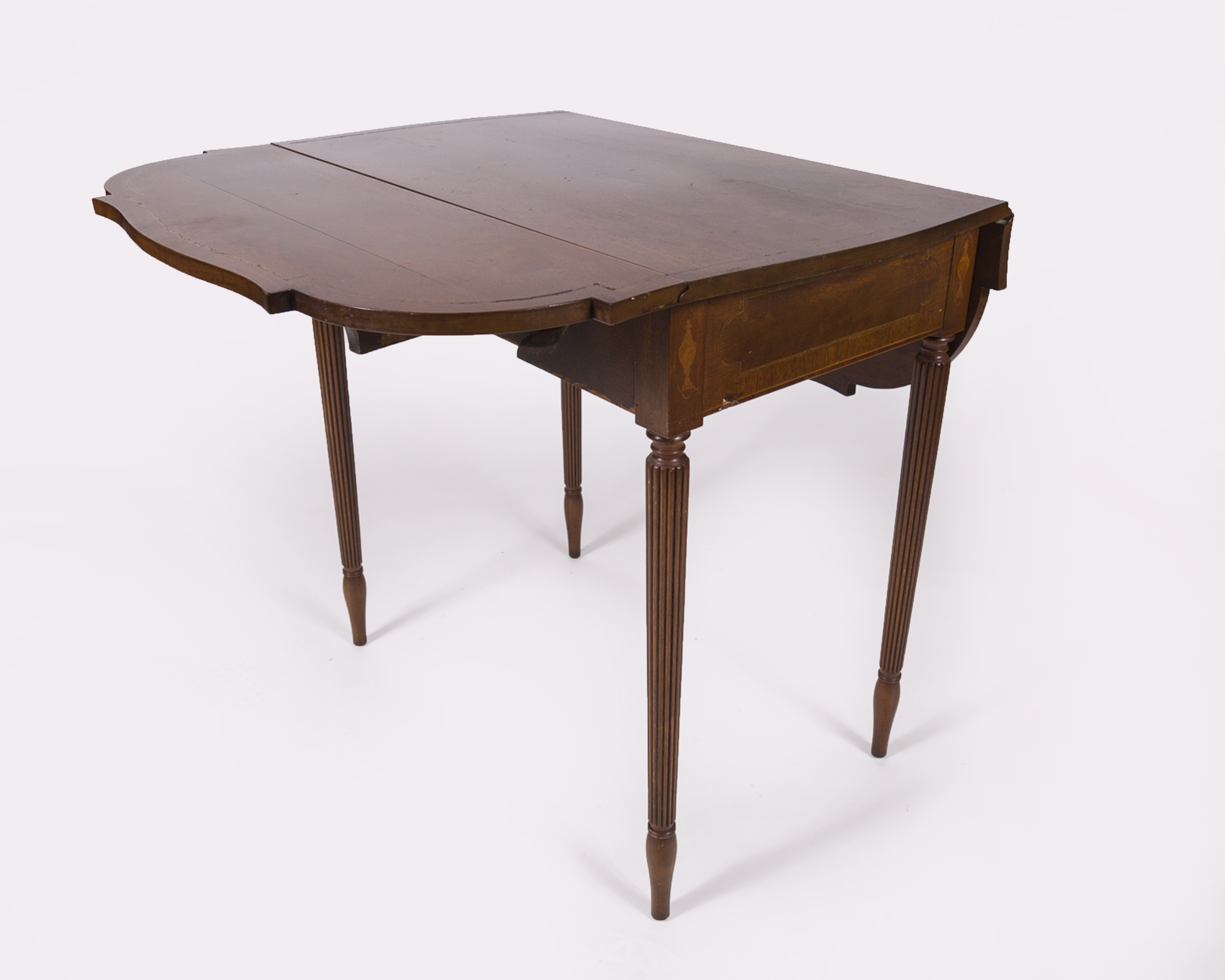 Hepplewhite Style Walnut Occasional Table with Marquetry