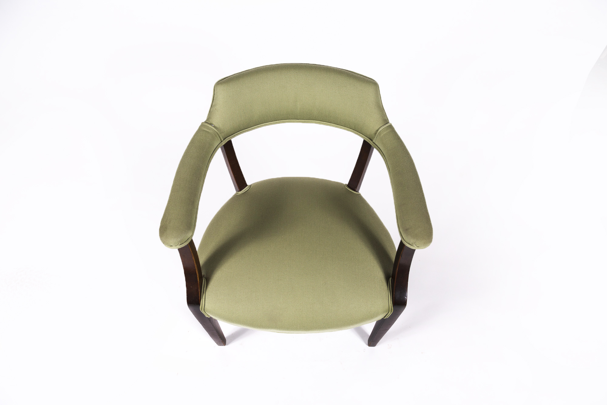 Captain's Chair with Green Upholstery