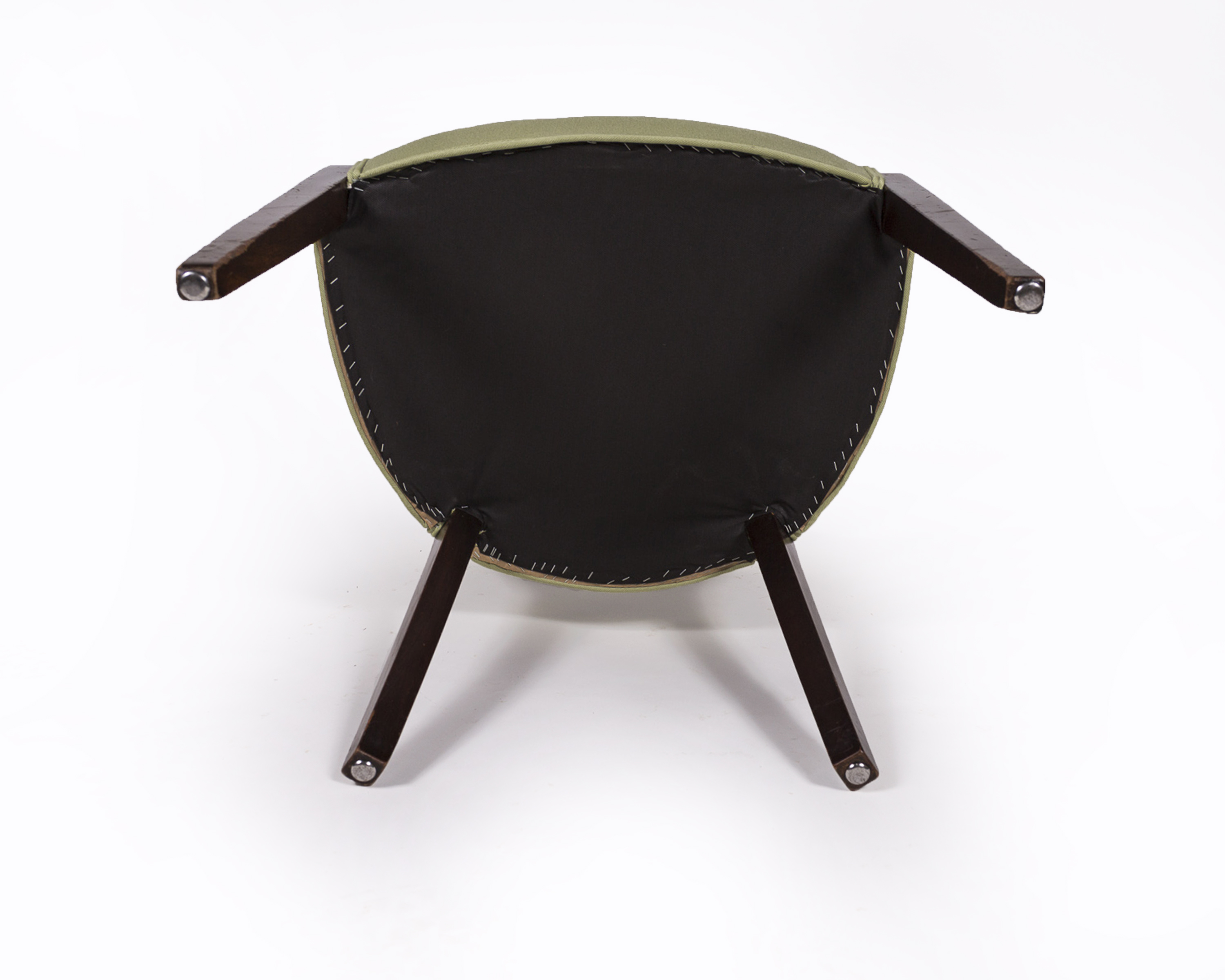 Captain's Chair with Green Upholstery