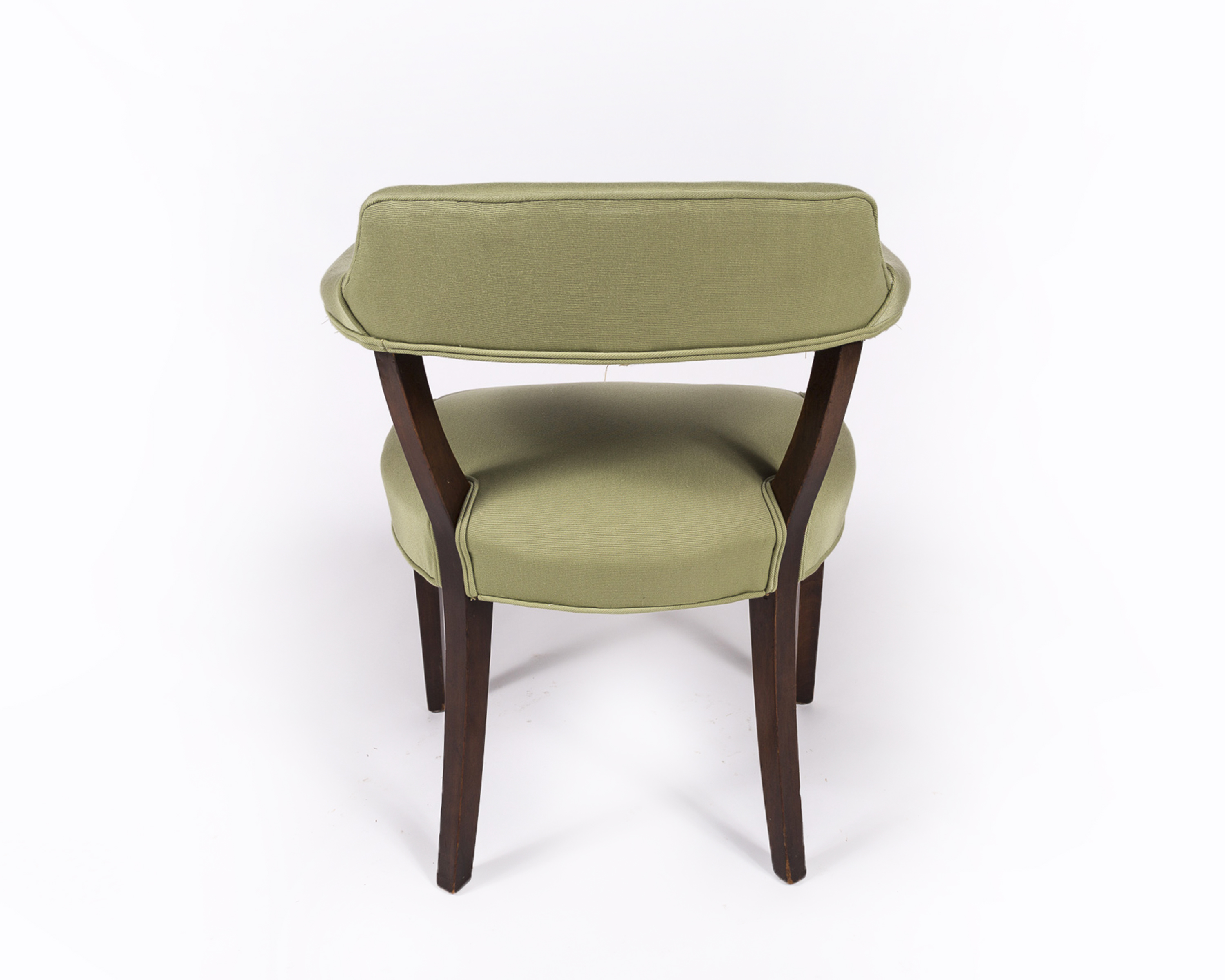 Captain's Chair with Green Upholstery