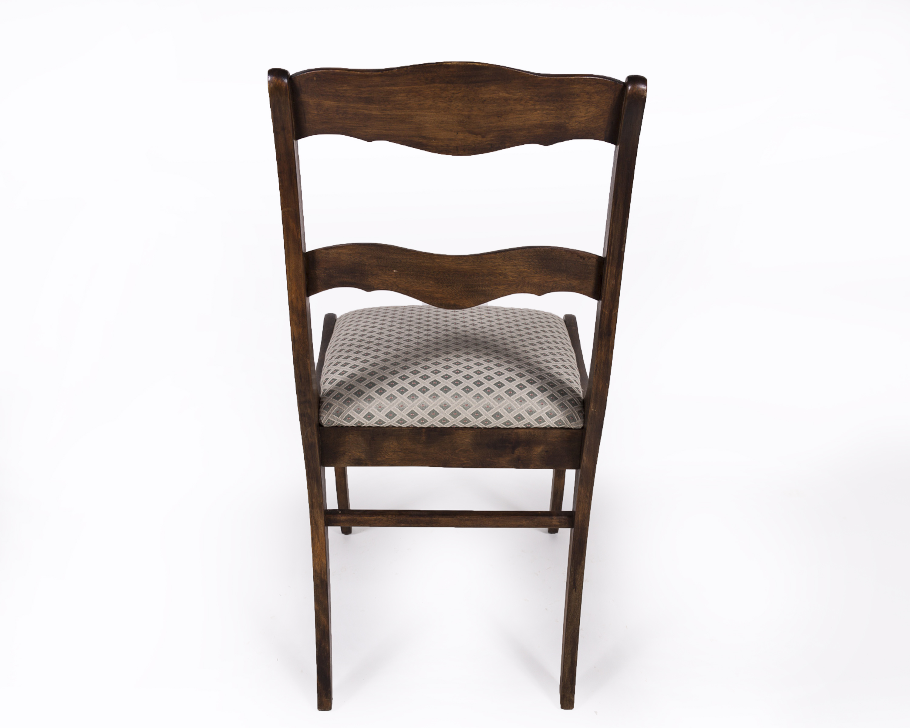 Set of Four Victorian Style Walnut Upholstered Dining Chairs