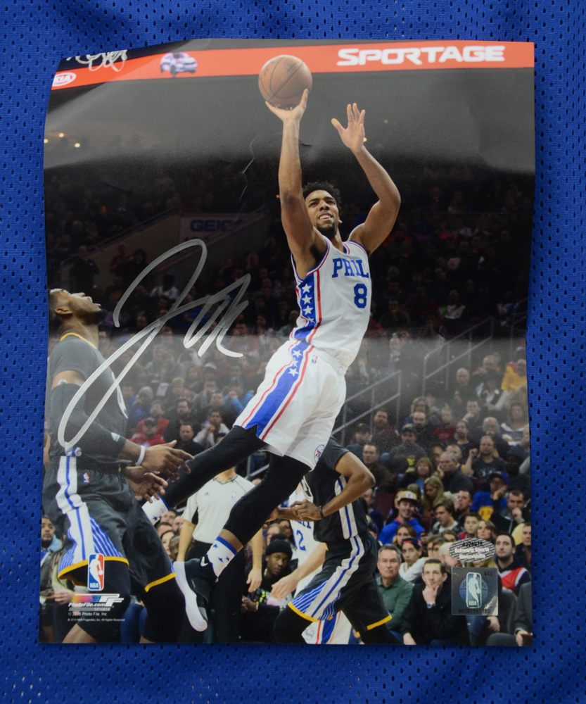 Jahlil Okafor Signed 76ers Jersey and Photo