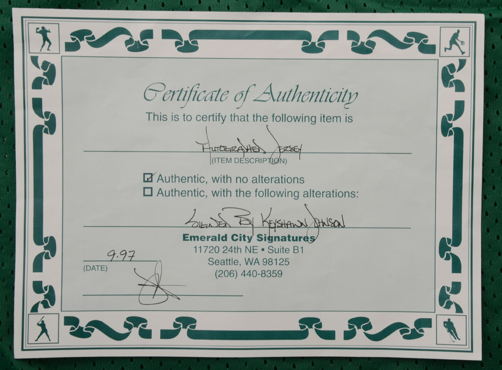 Keyshawn Johnson Signed Jets Football Jersey