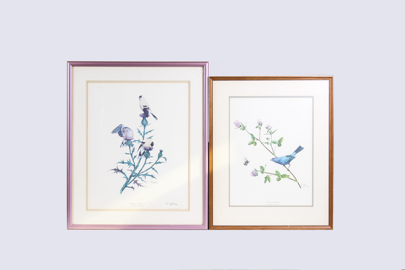 Pair of Signed Ray Harms Offset Lithograph Prints