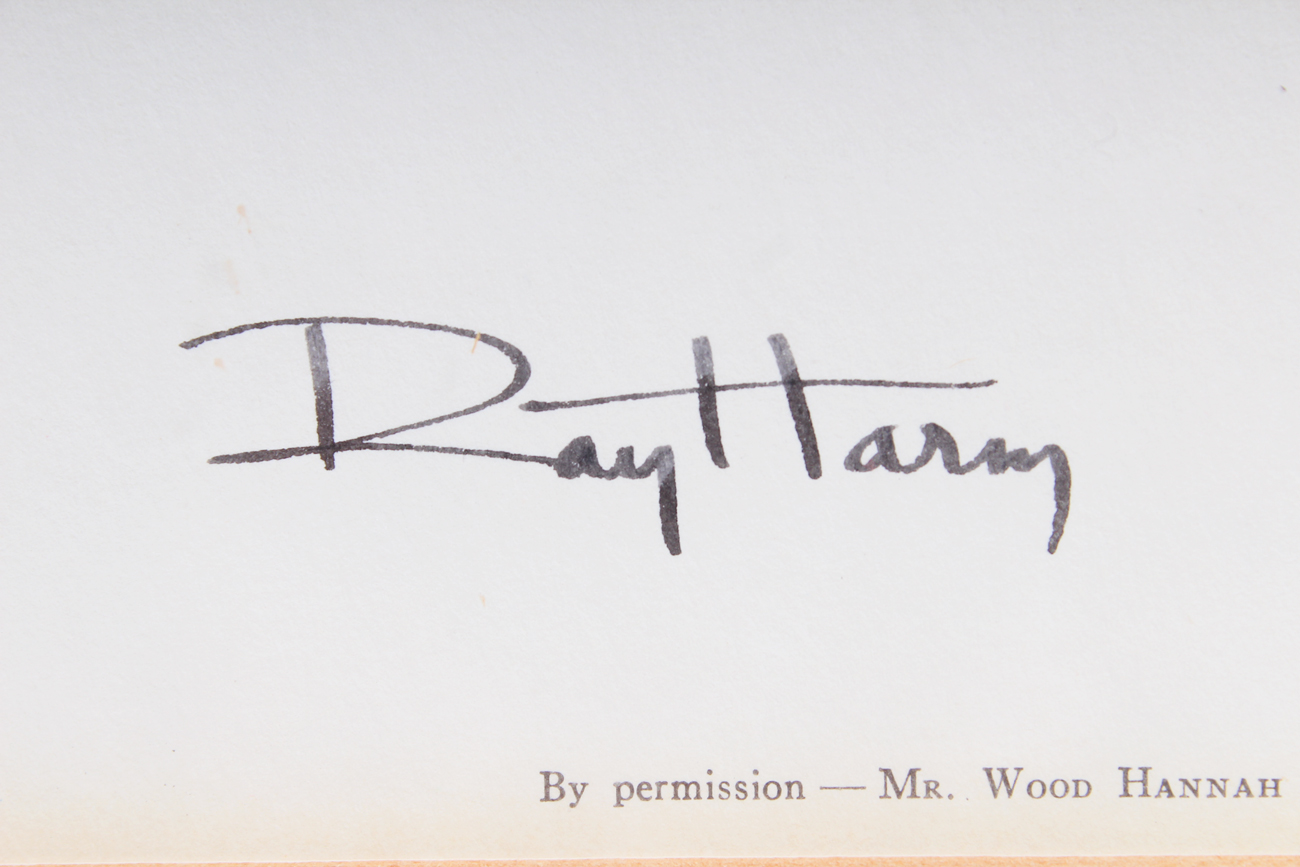 Pair of Signed Ray Harms Offset Lithograph Prints