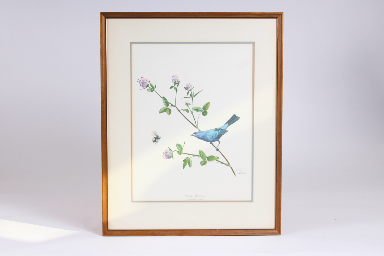 Pair of Signed Ray Harms Offset Lithograph Prints