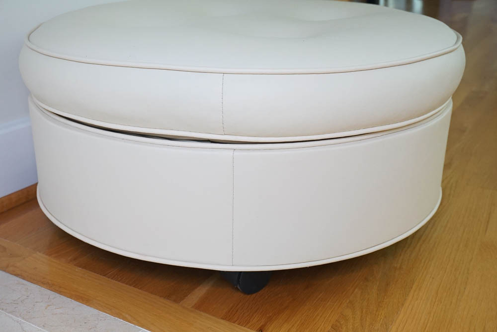 Contemporary Round Ottoman by Meri-Jon