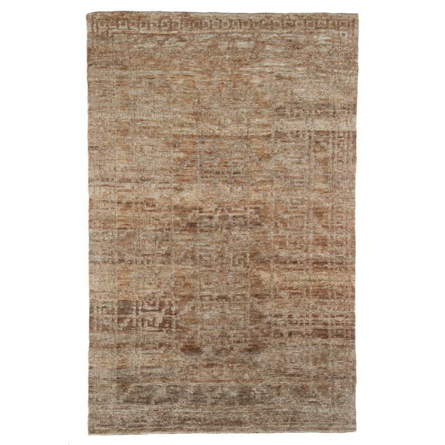 Hand-Knotted Hemp Area Rug