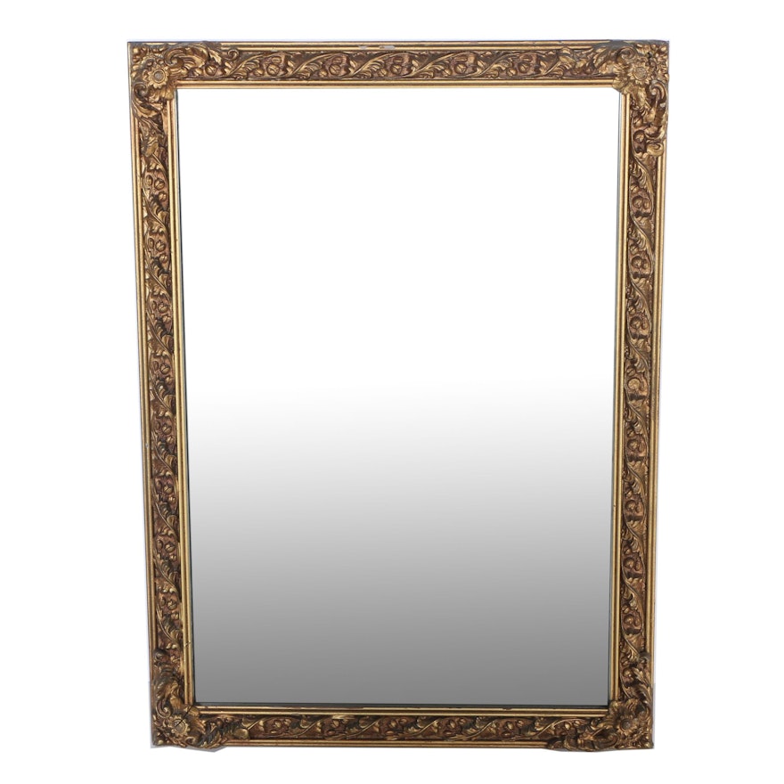 Ornately Framed Gold Toned Wall Mirror