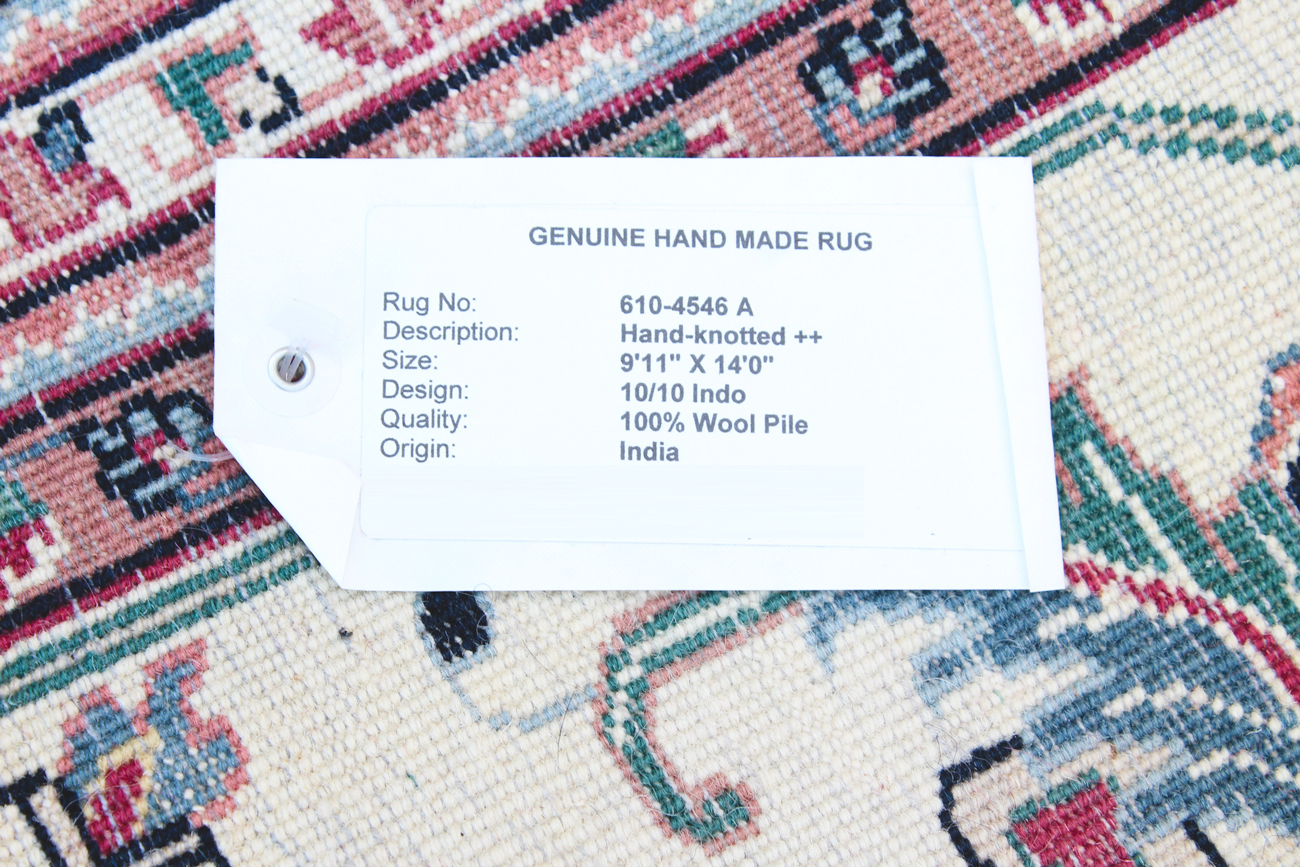 100% Indian Wool Pile Hand-knotted Area Rug