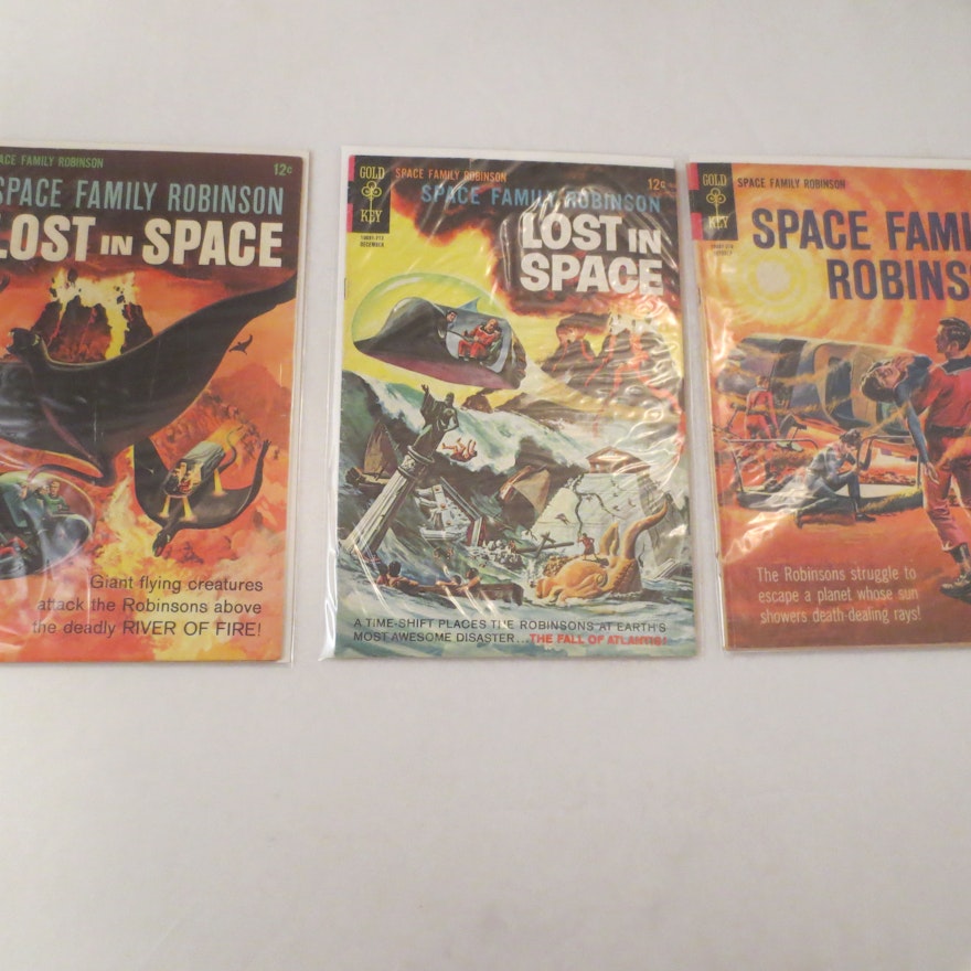 3 Silver Age Space Family Robinson-Lost in Space Comics-High Grade