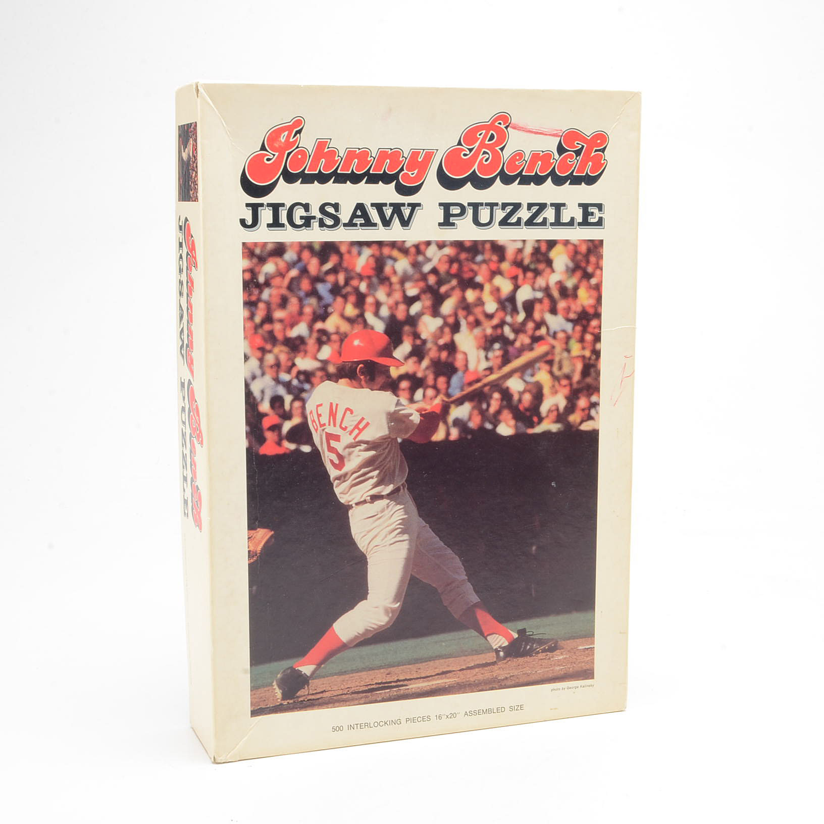 1972 Johnny Bench Jigsaw Puzzle With Sealed Golf Ball Container
