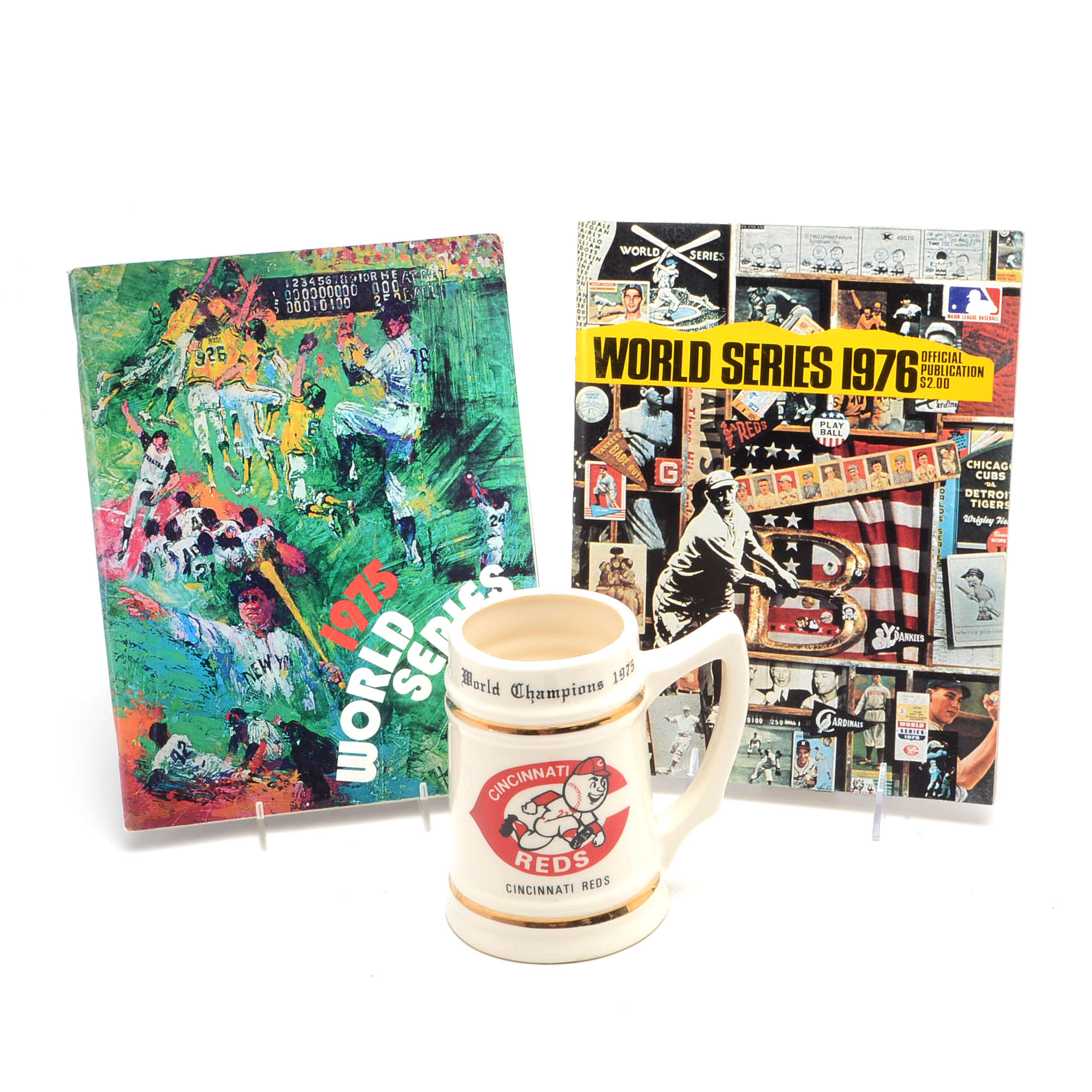 1975-1976 World Series Baseball Programs and Ceramic Mug