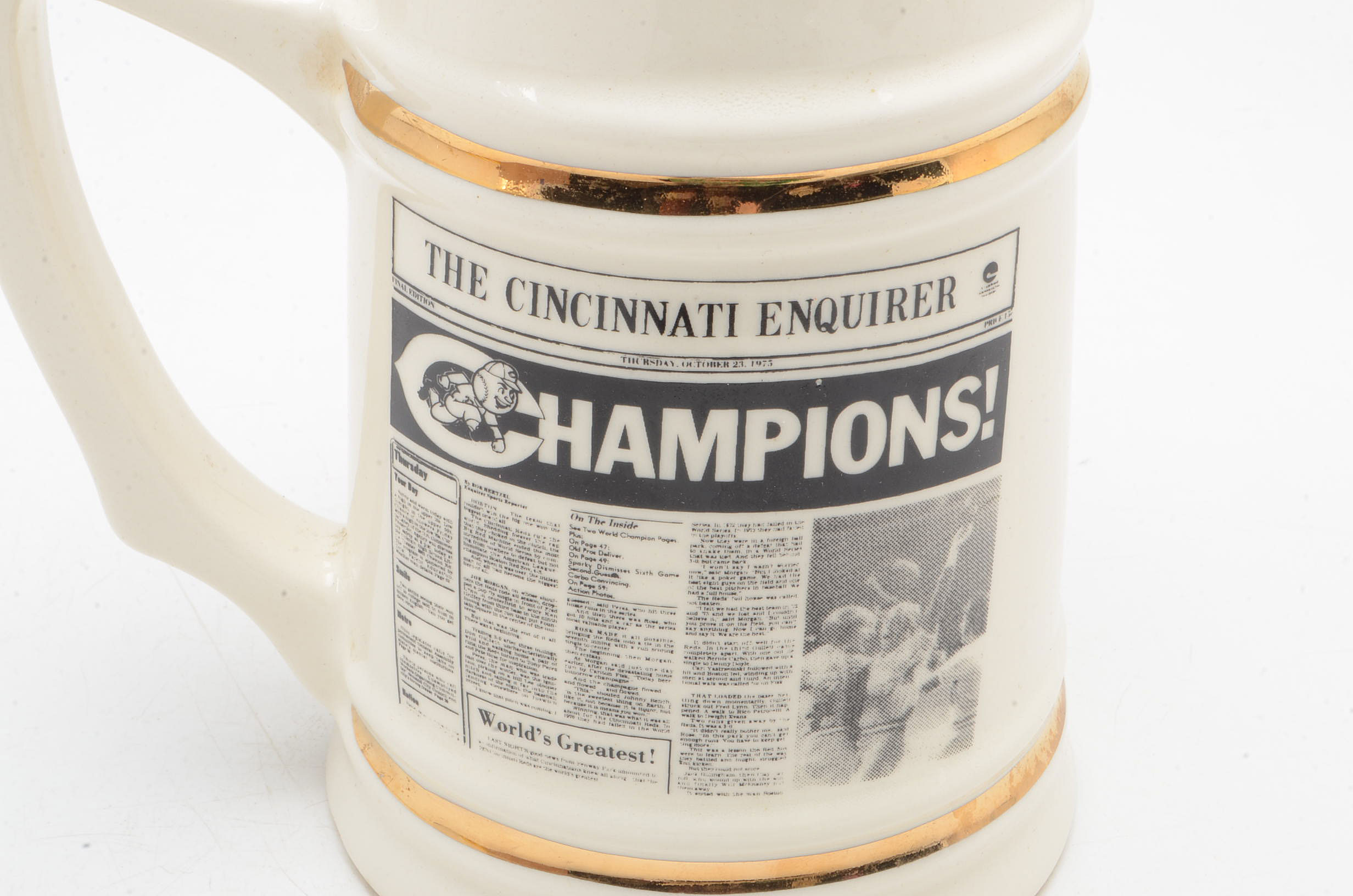 1975-1976 World Series Baseball Programs and Ceramic Mug