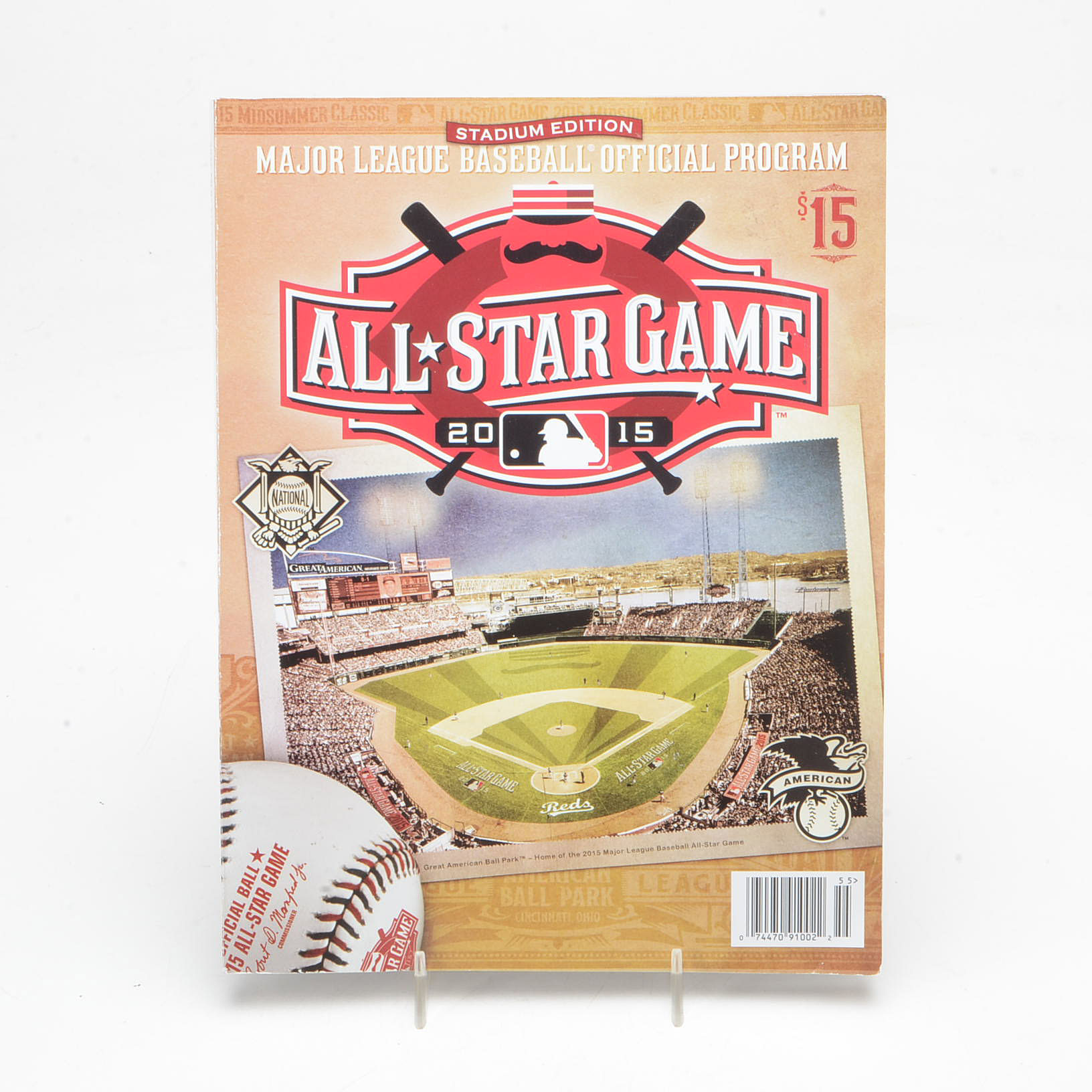 2015 MLB All-Star Game Press Pin and Program Cincinnati, Ohio