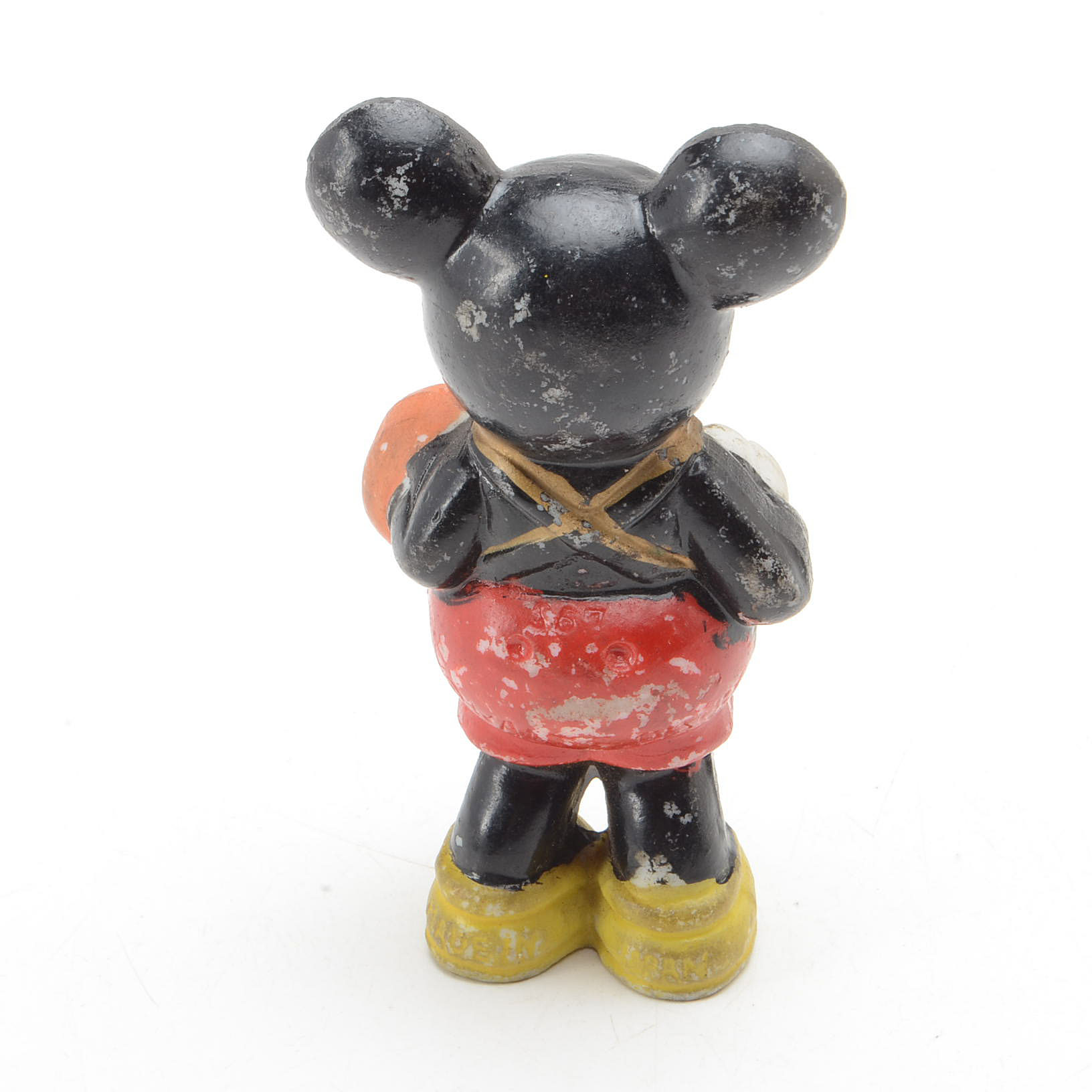 Antique Mickey Mouse "Pie Eyed" Bisque Baseball Figure