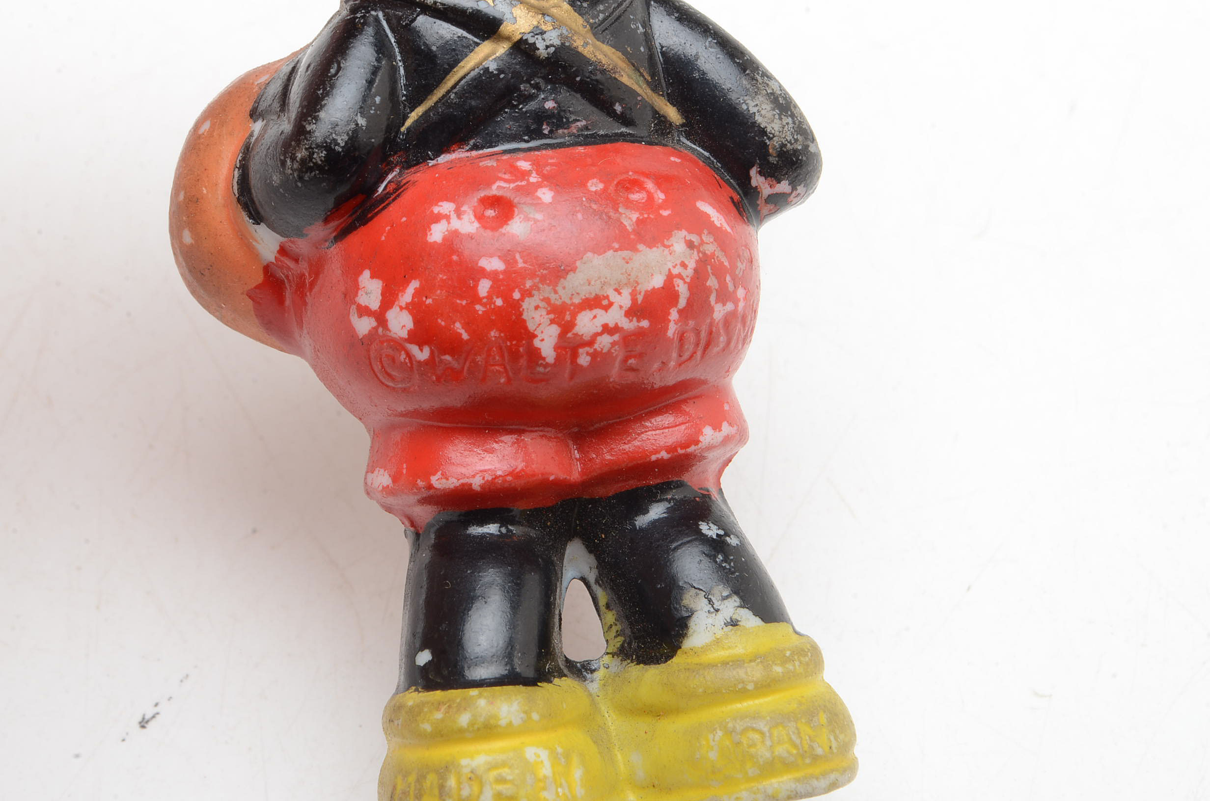 Antique Mickey Mouse "Pie Eyed" Bisque Baseball Figure