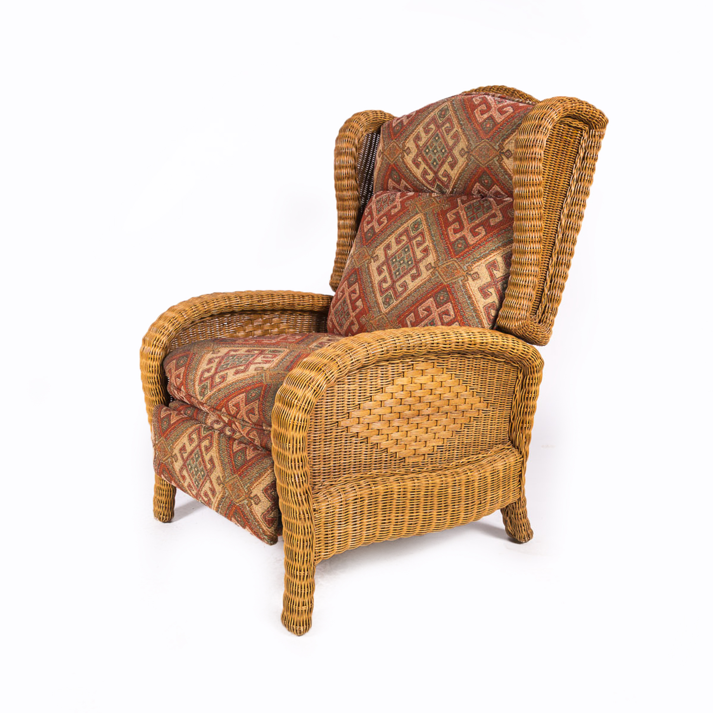 Wicker Wingback Recliner