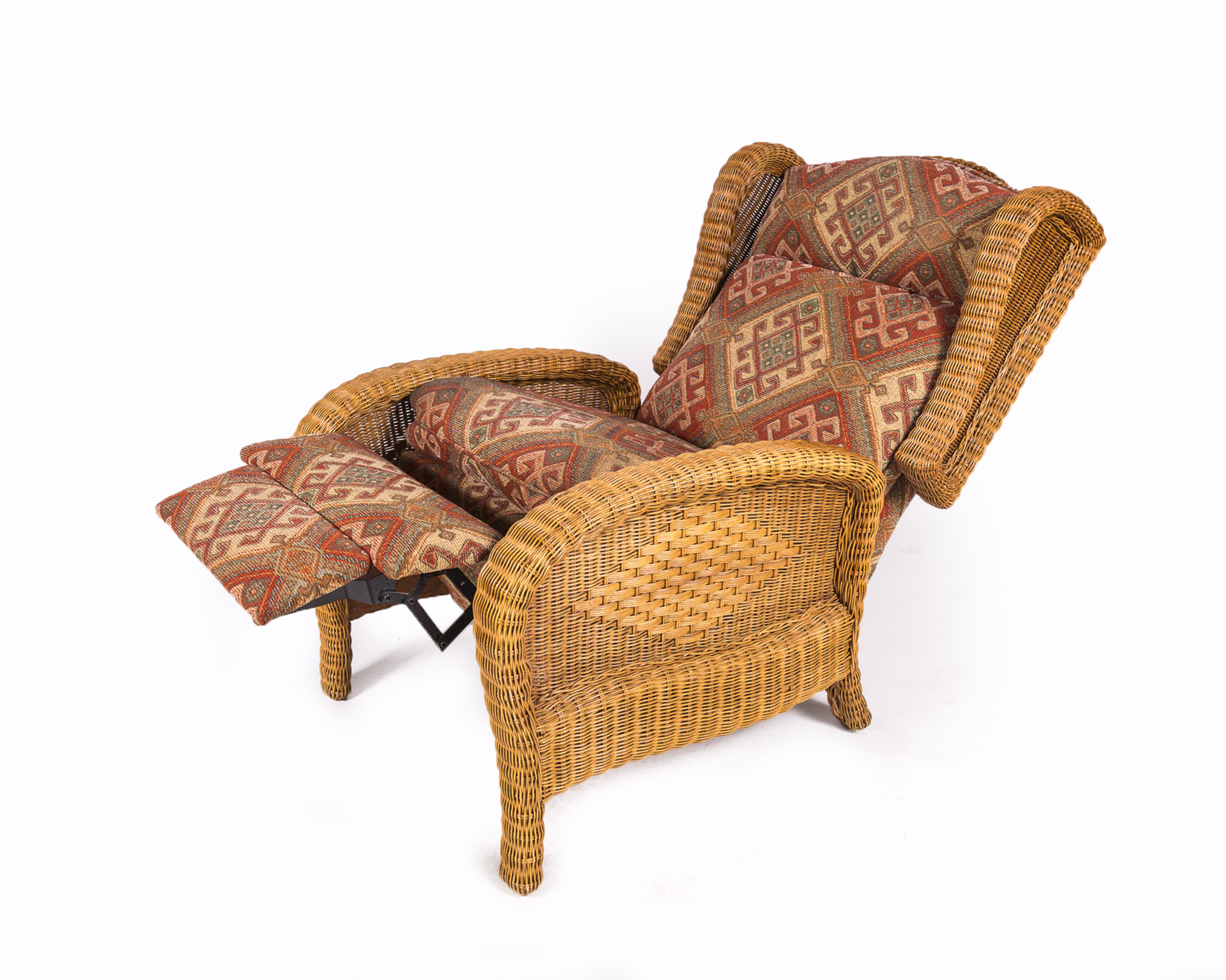 Wicker Wingback Recliner
