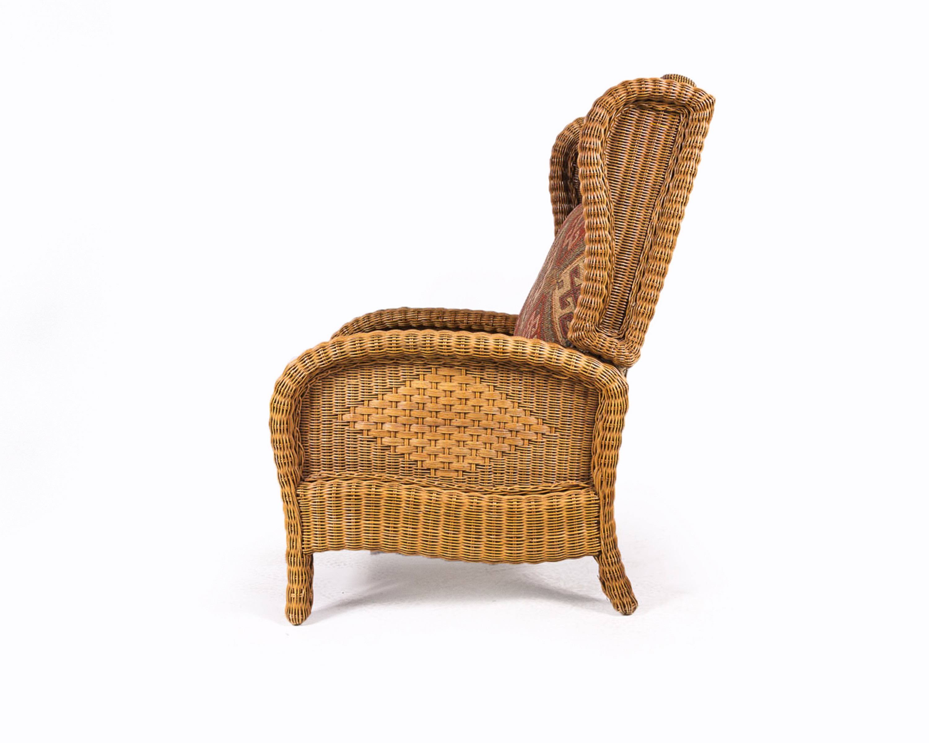Wicker Wingback Recliner