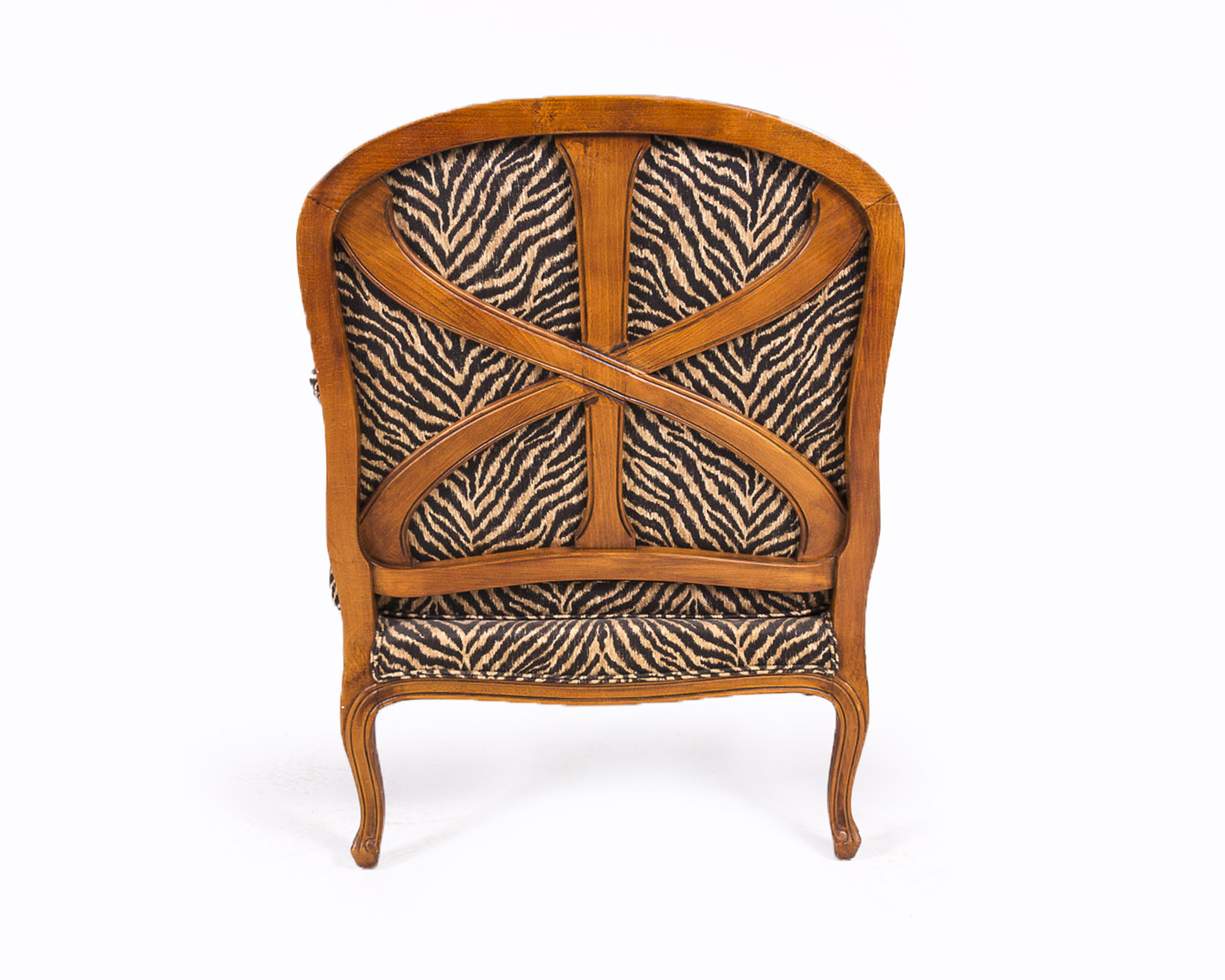 Louis XV Style Fauteuil with Ottoman by Ethan Allen