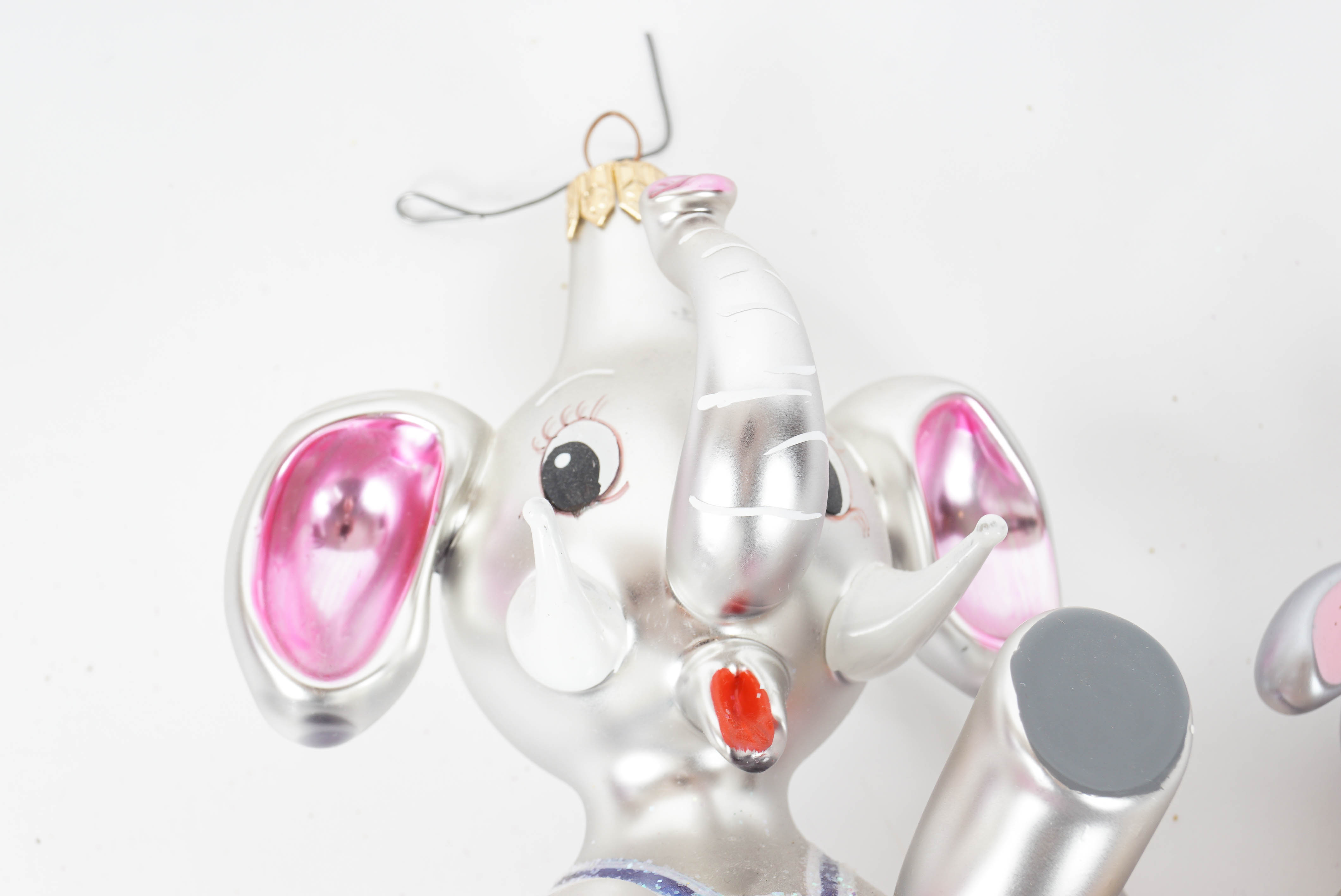 Christopher Radko Elephant Glass Ornaments including "Nanette en Pointe"