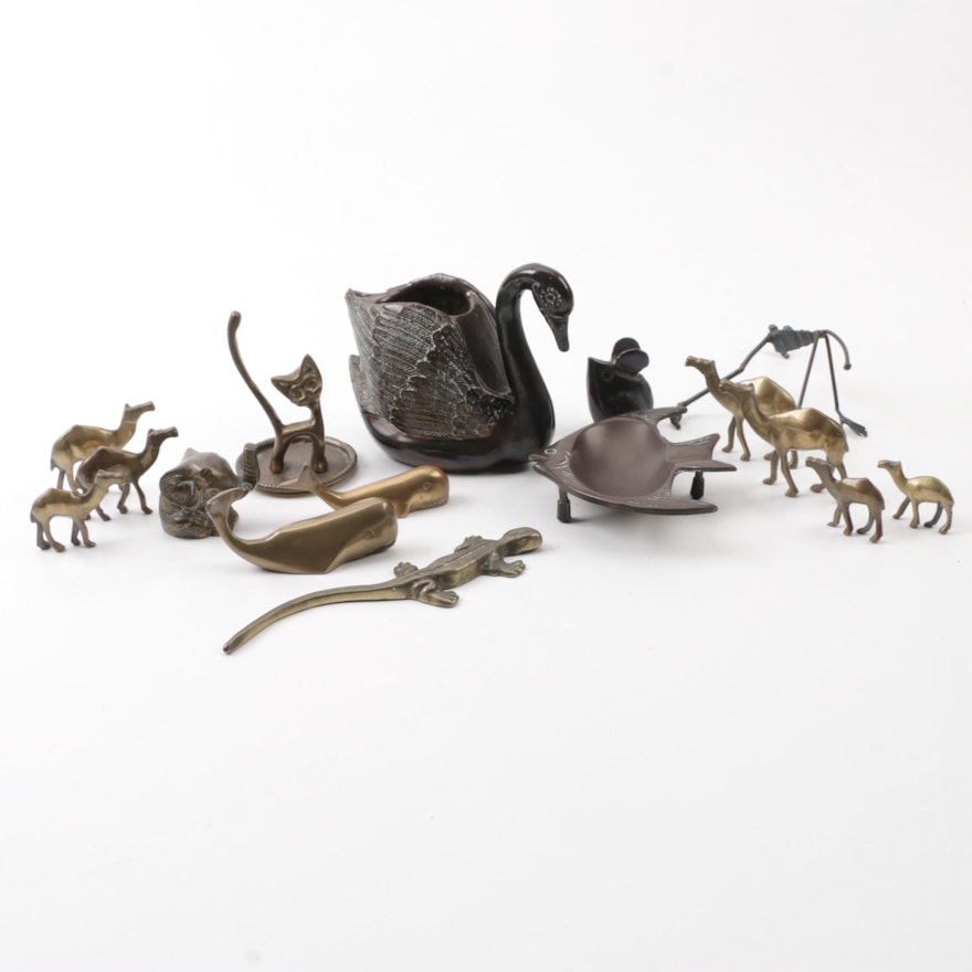 Vintage Brass Animal Figurines and Décor