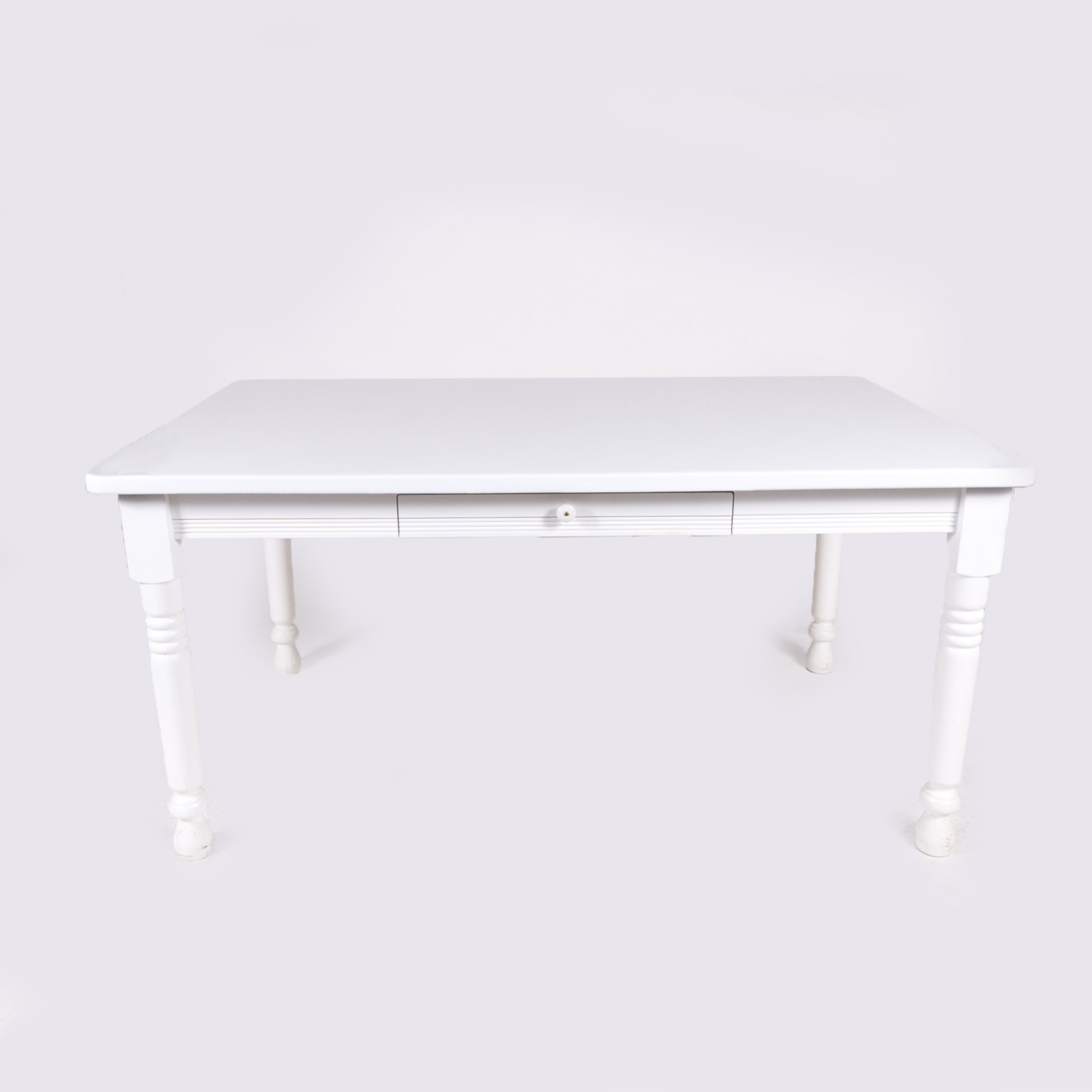 Contemporary White Painted Wood Table