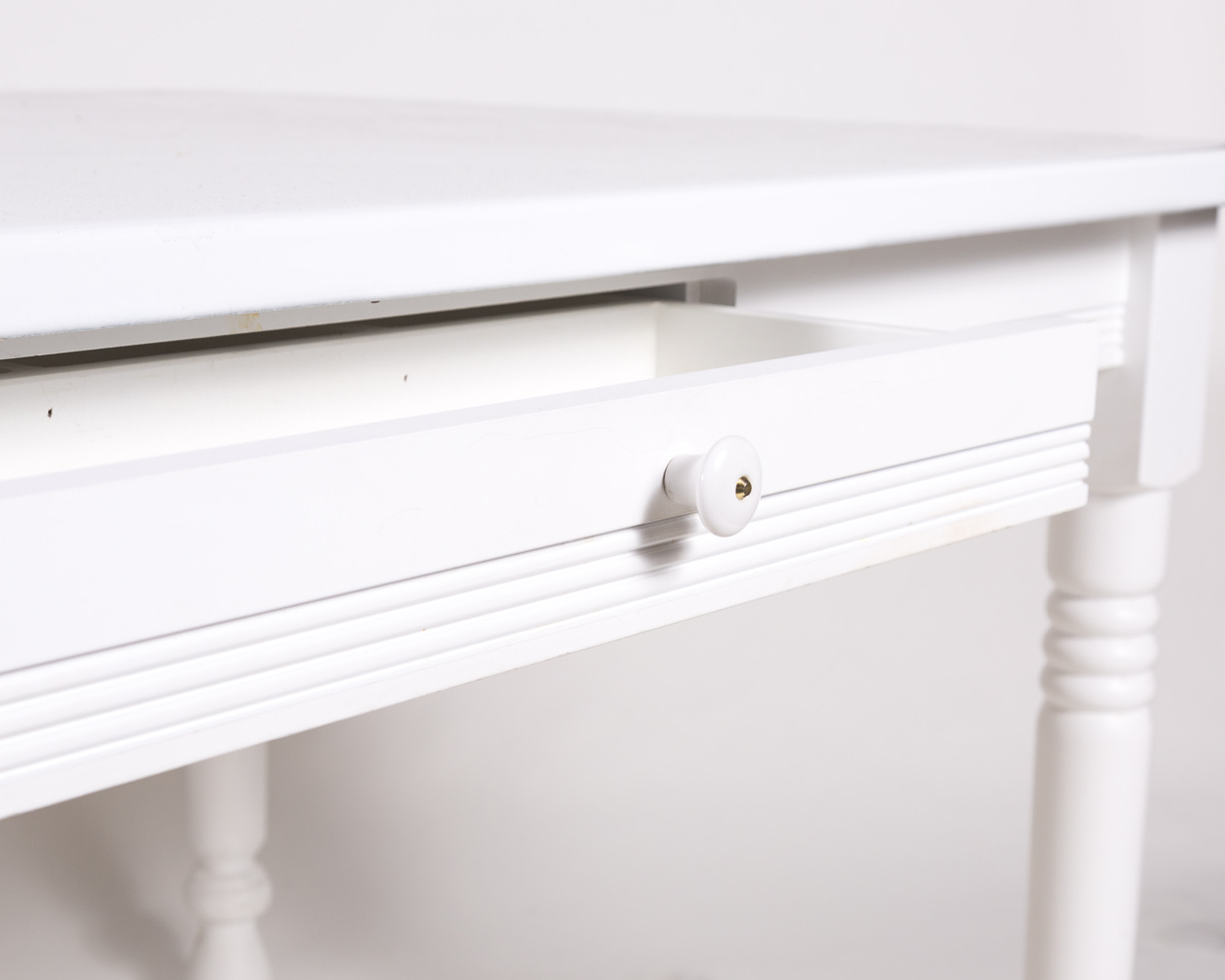 Contemporary White Painted Wood Table