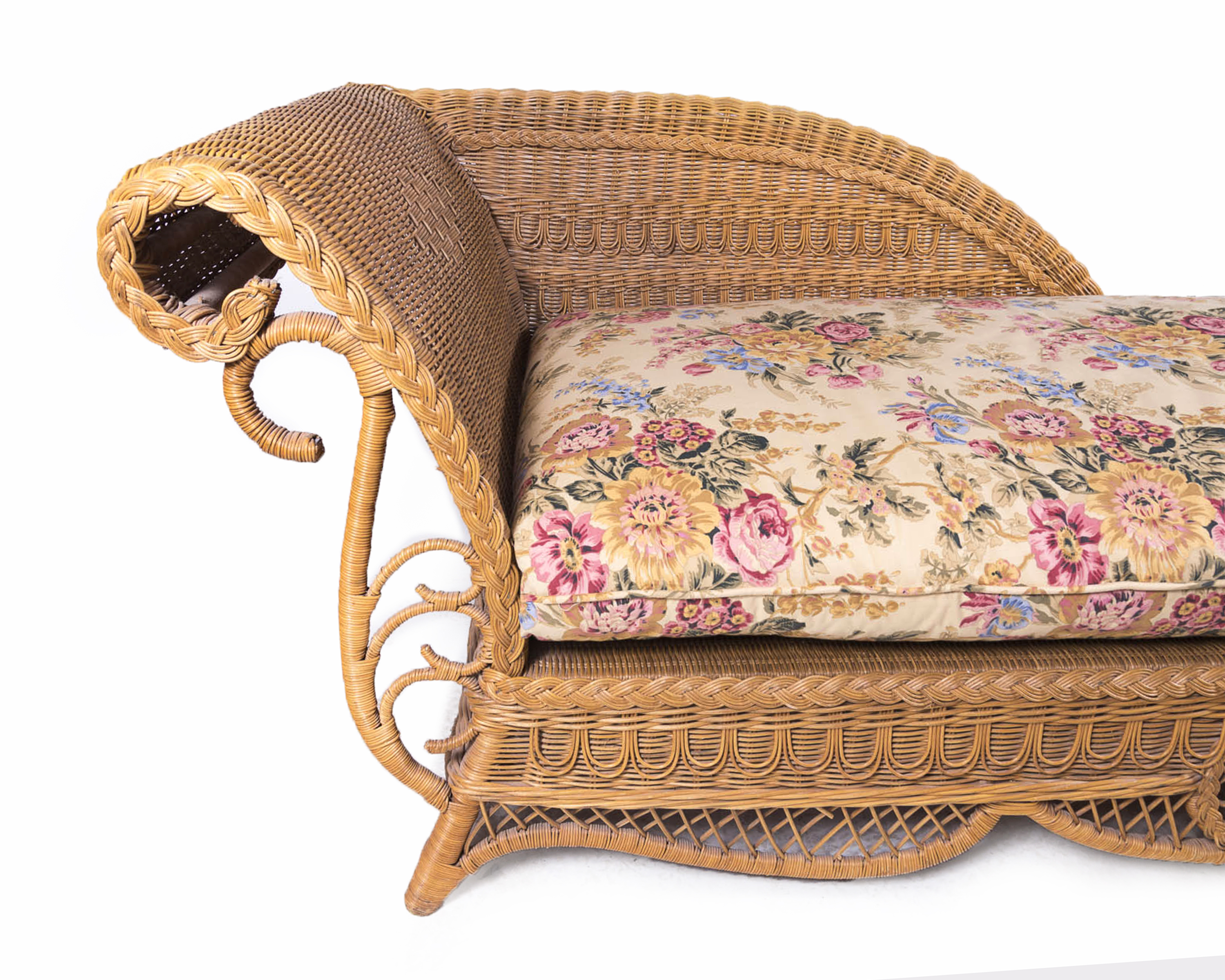 Wicker Chaise Lounge