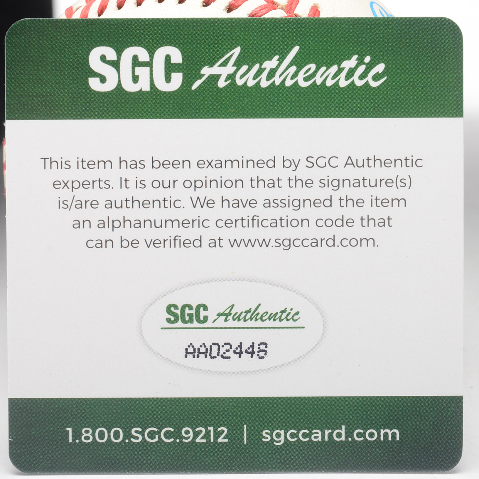 Morgan and Palmer Signed Baseball  COA