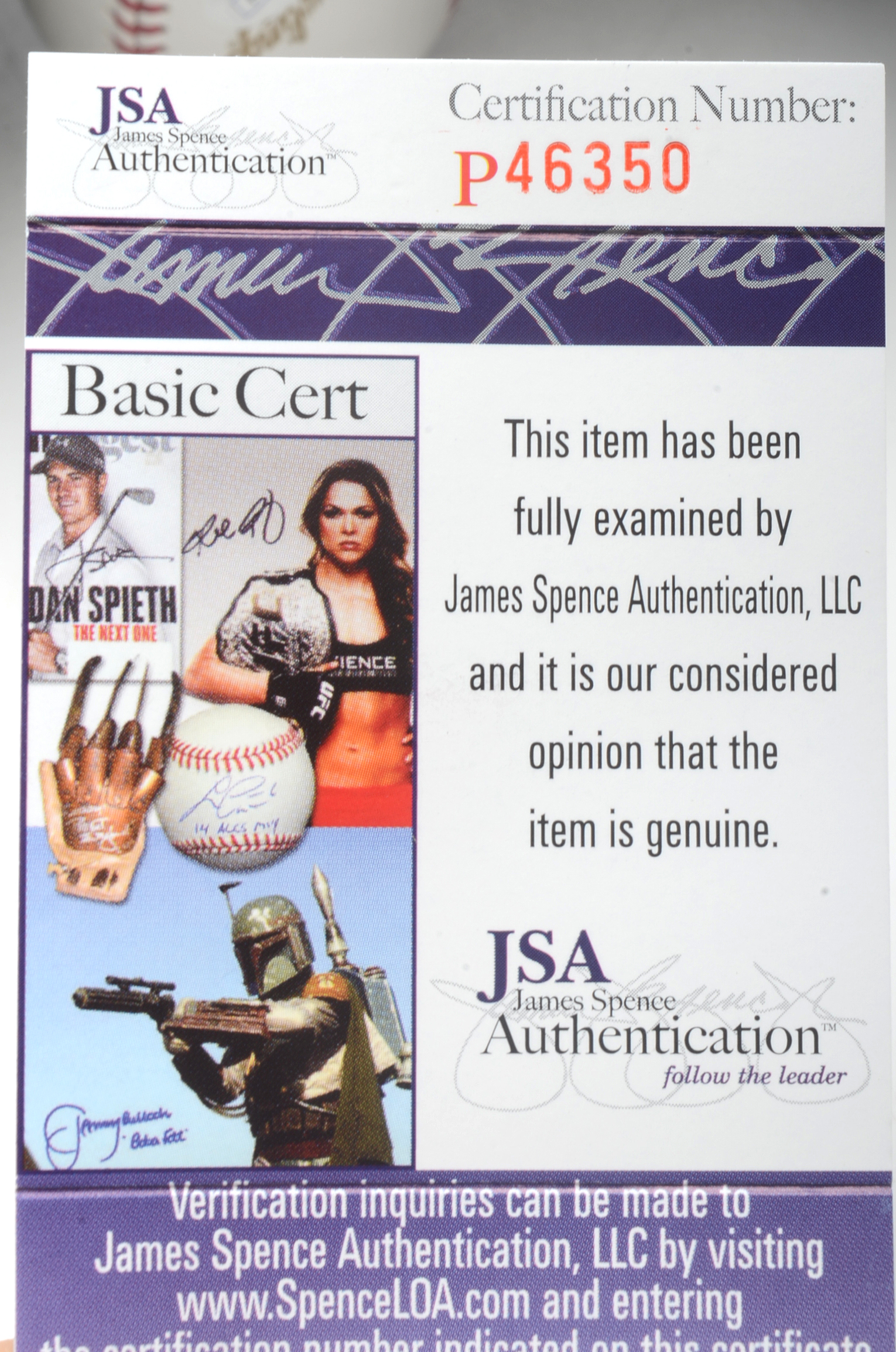 Ned Yost Signed WS Baseball  COA