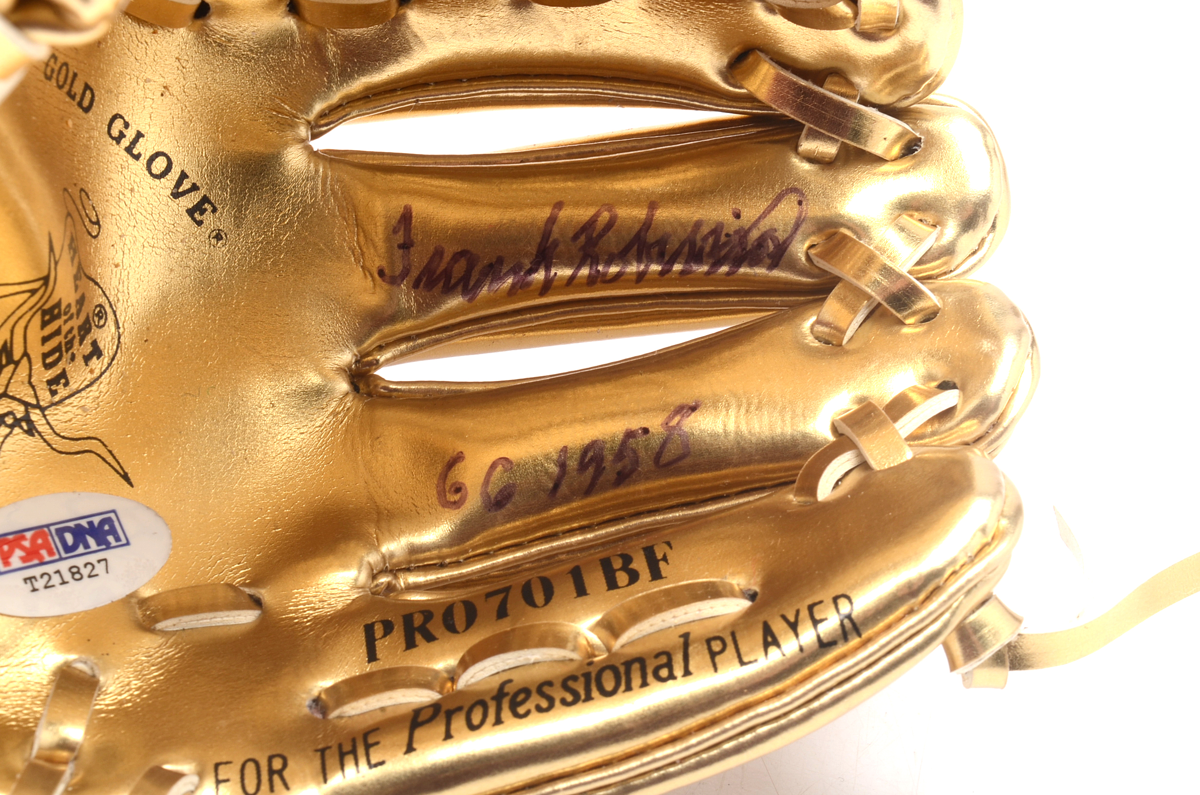 Frank Robinson Signed Gold Glove  COA