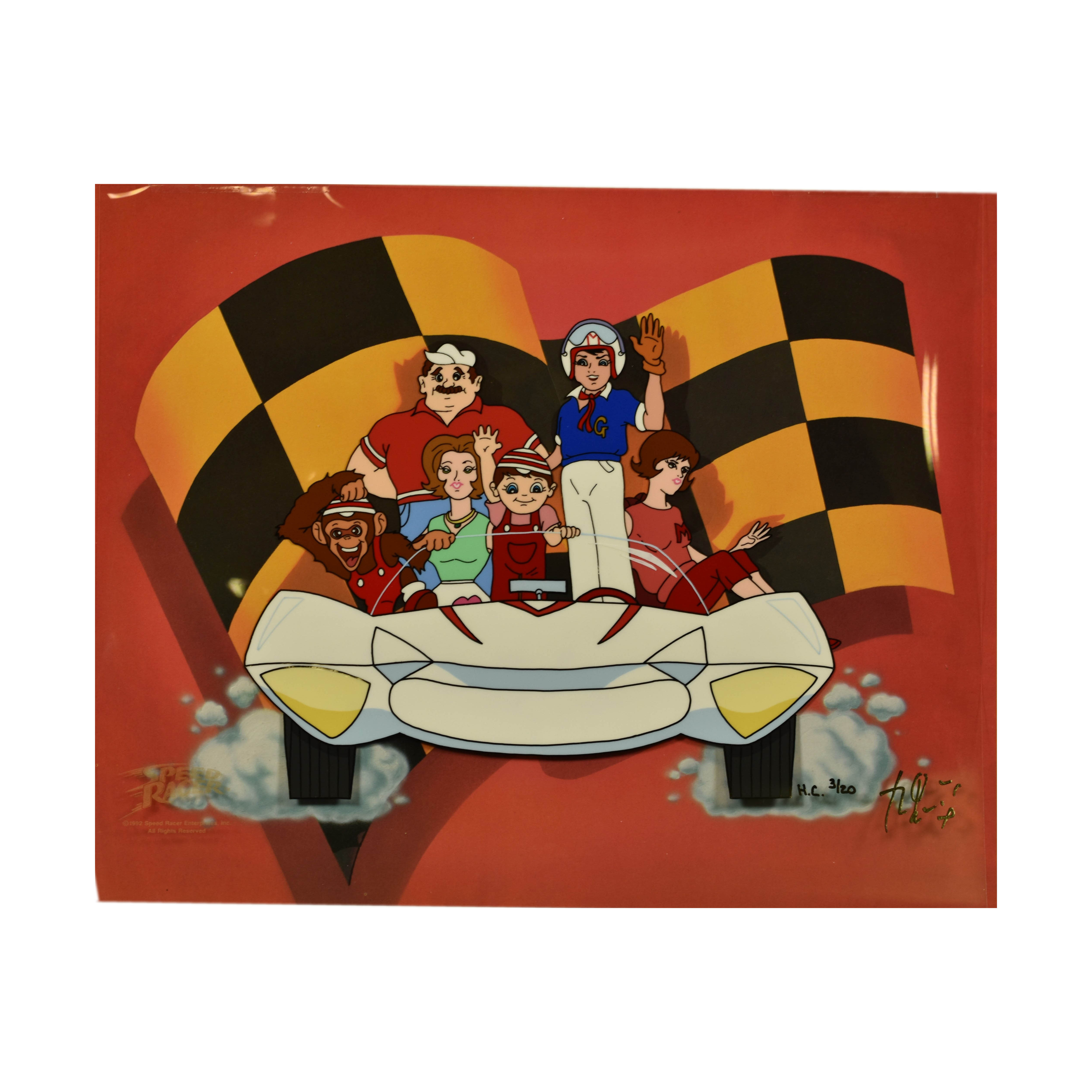 Speed Racer Hand-Painted cel. L.E. Signed By Ippei Kuri