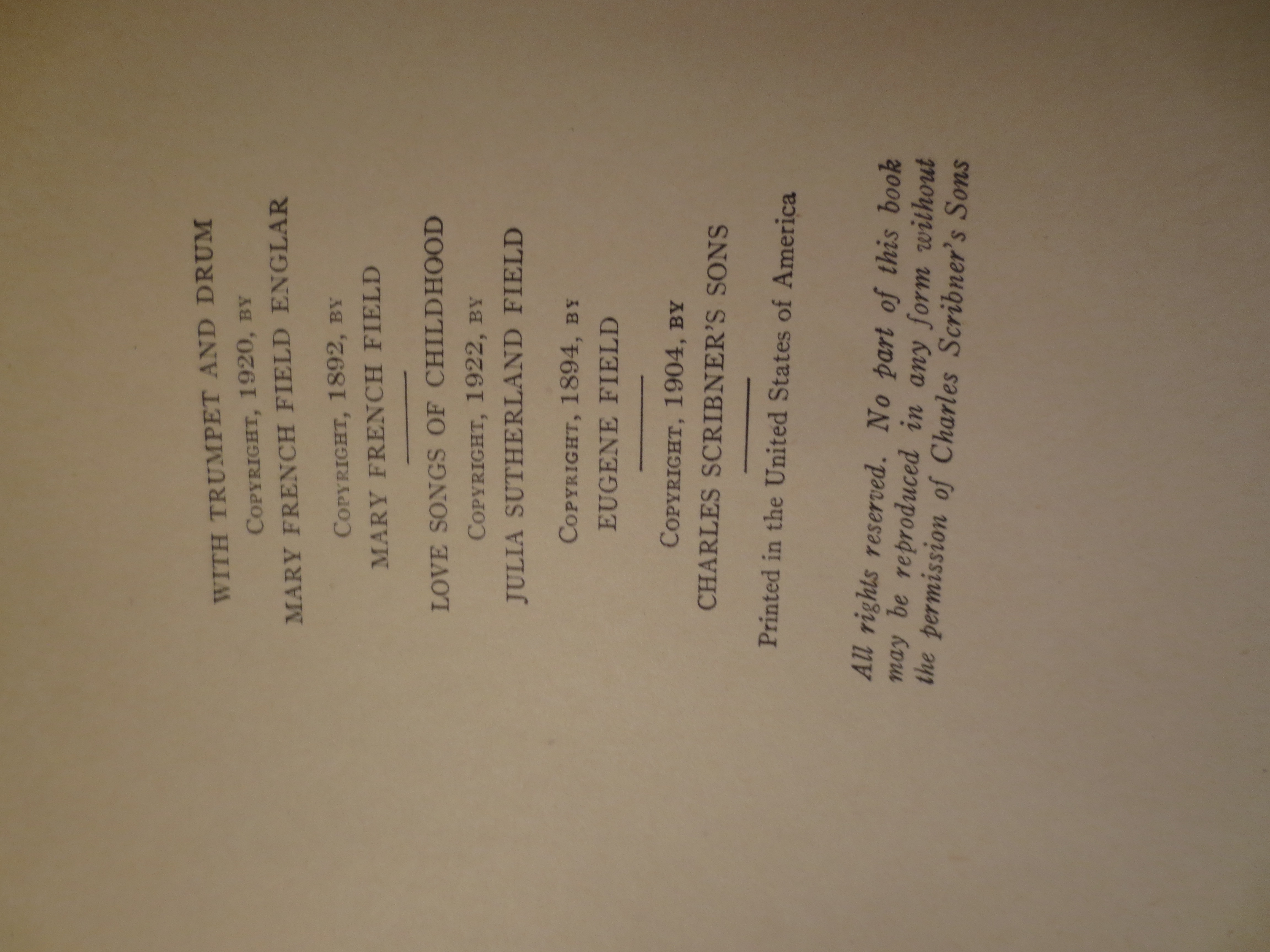 Illustrated Classics:  The Poems of Eugene Field, 1923