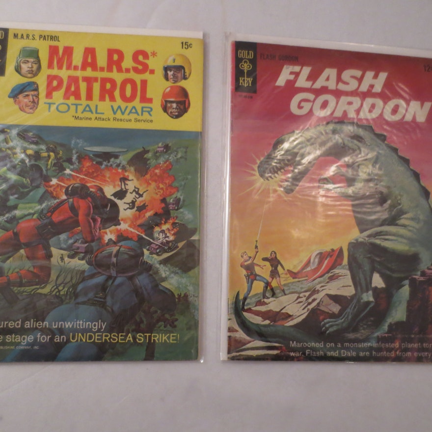 Pair of Golden Age Comics:  Flash Gordon #1 and M.A.R.S. Patrol High Grade