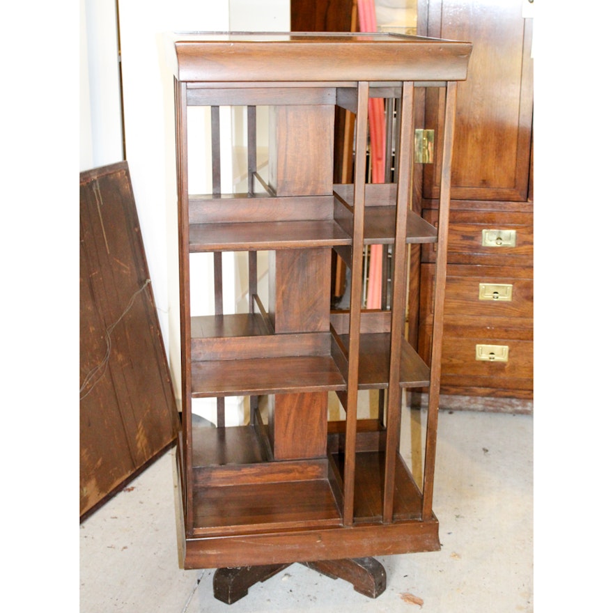 Mid Century Modern Rotating Bookcase