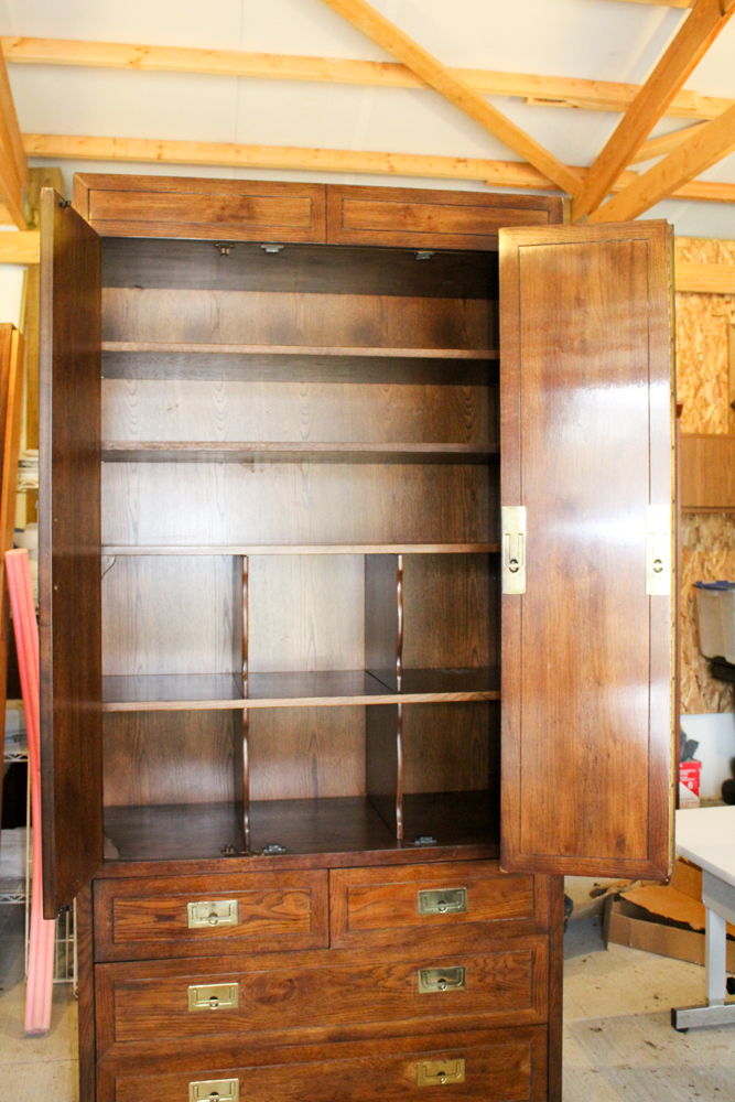 Henredon Furniture Campaign Style Cabinet