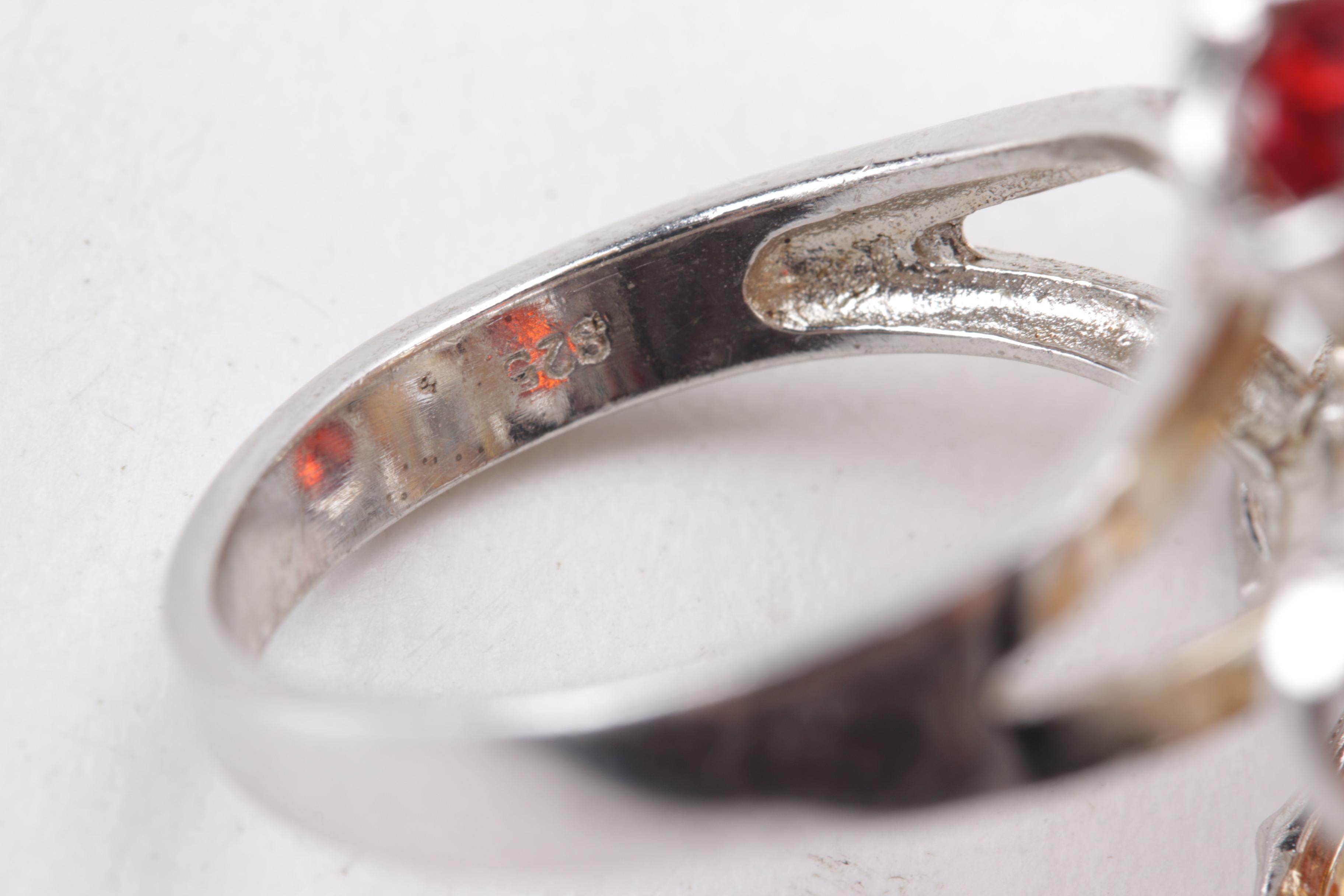 Sterling Silver and Gold Wash Rings with Accents