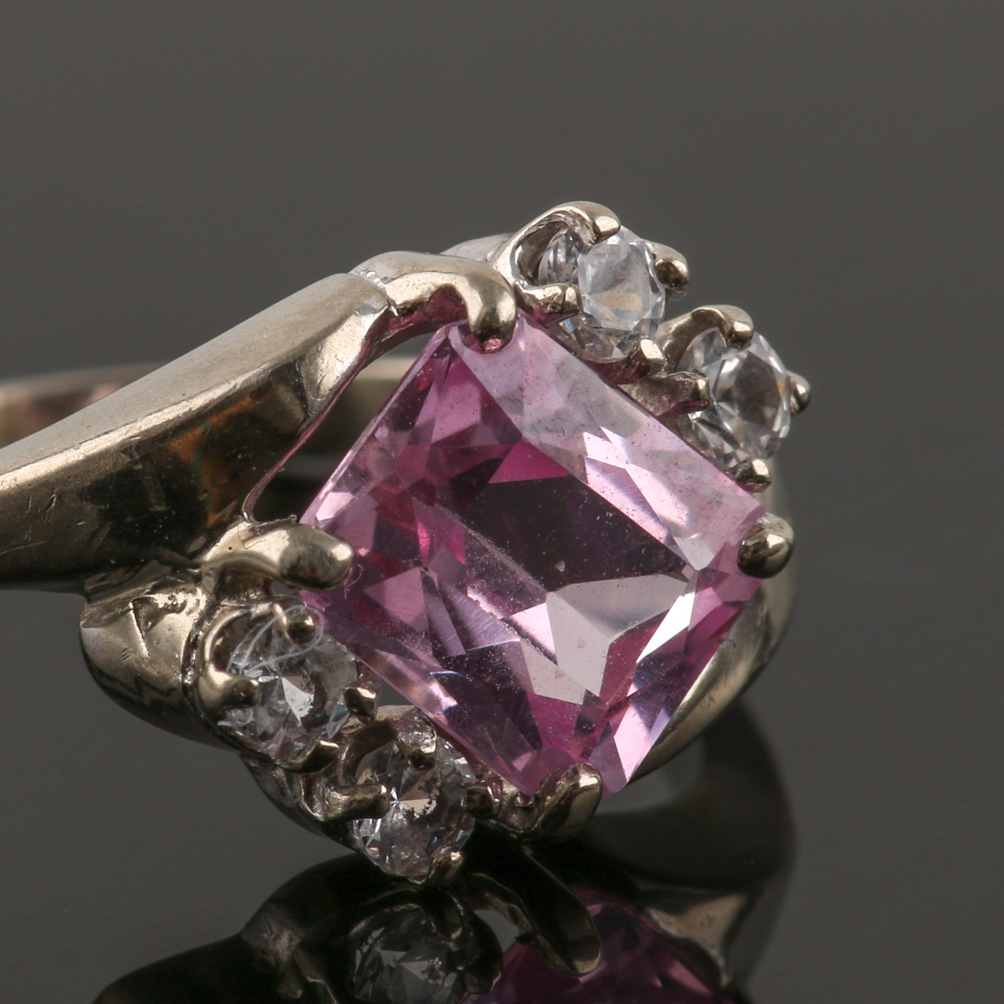 10K White Gold White Topaz and Gemstone Ring Selection