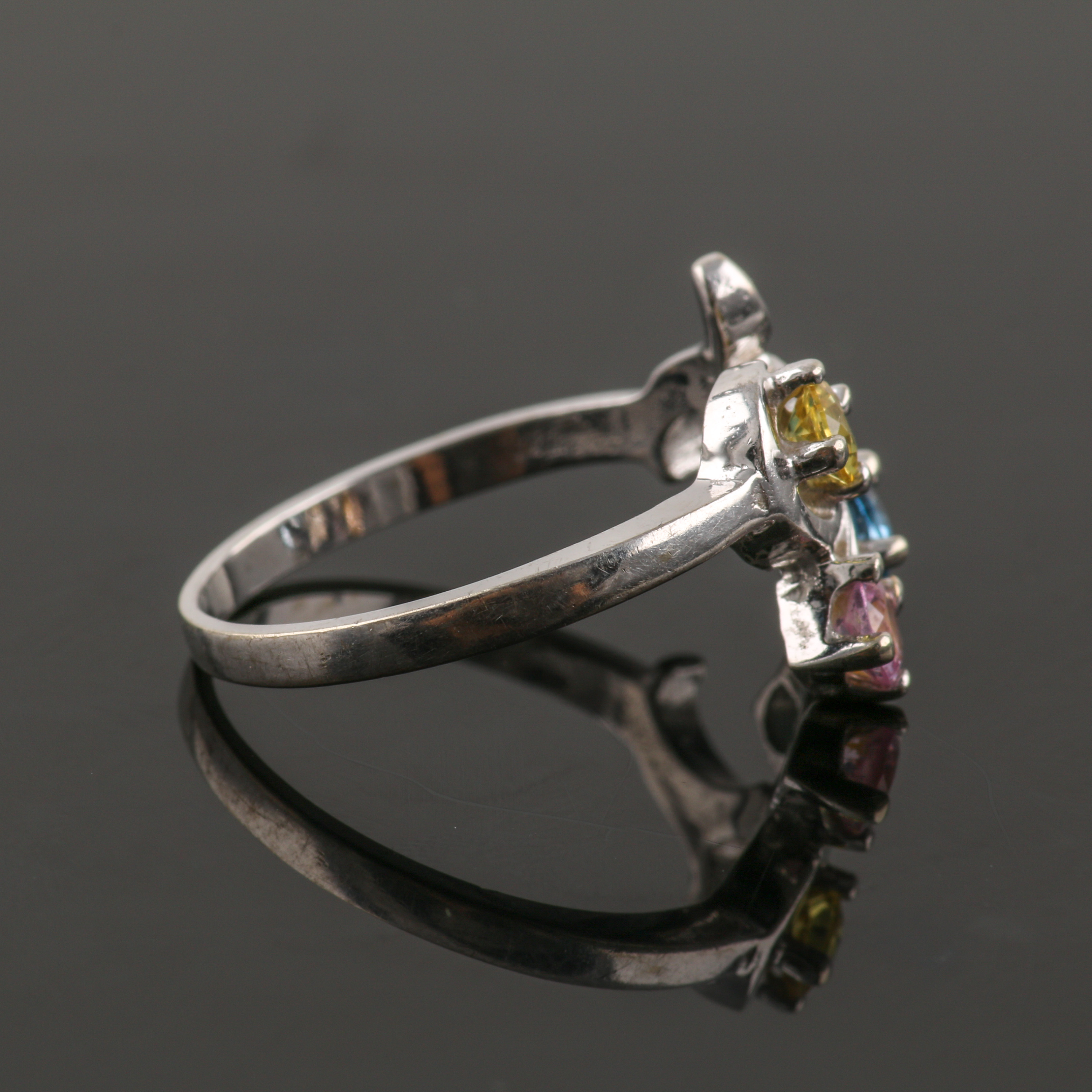 10K White Gold White Topaz and Gemstone Ring Selection