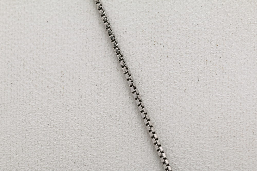 Sterling Silver Imitation Sapphire Heart Pendant Necklace