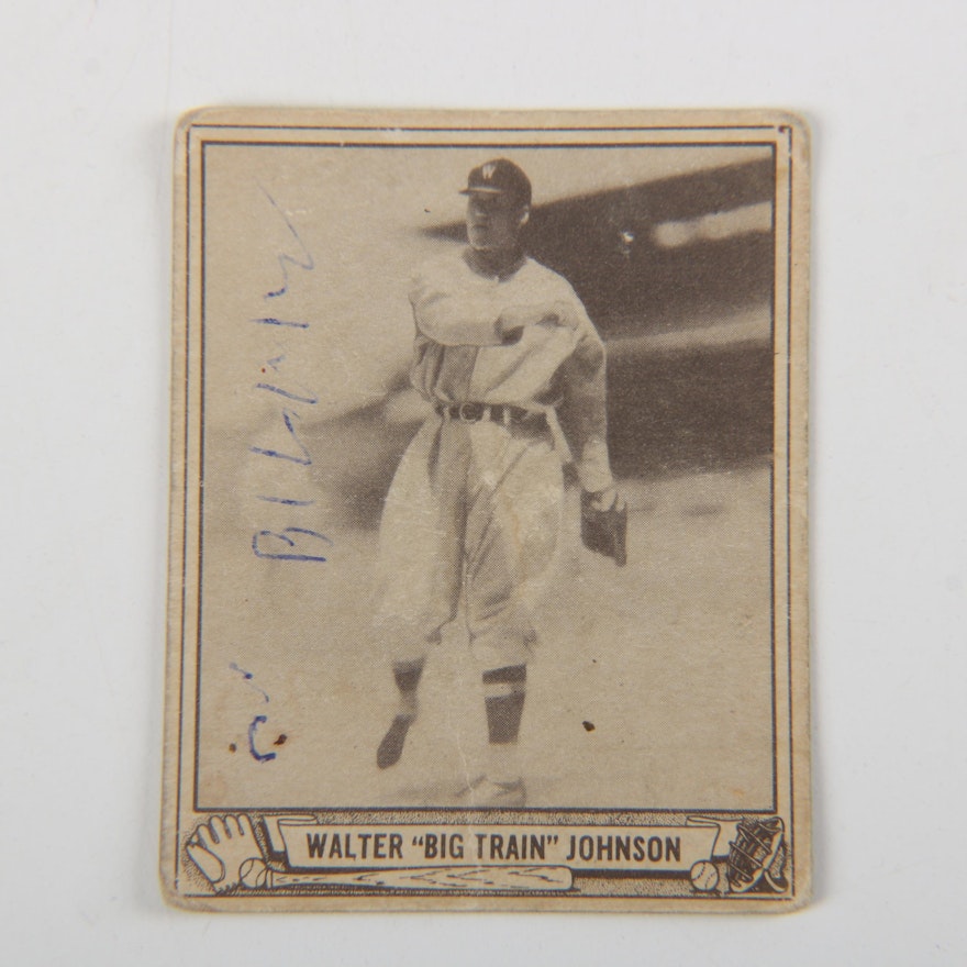 1940 Walter "Big Train" Johnson Card